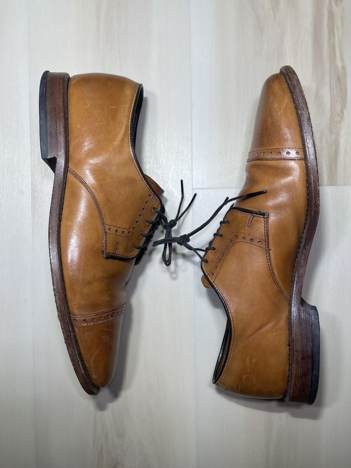 Allen Edmonds Allen Edmonds Clifton Cap Toe Derby Shoes Walnut Sz 10.5 D Size US 10.5 / EU 43-44 - 3 Thumbnail