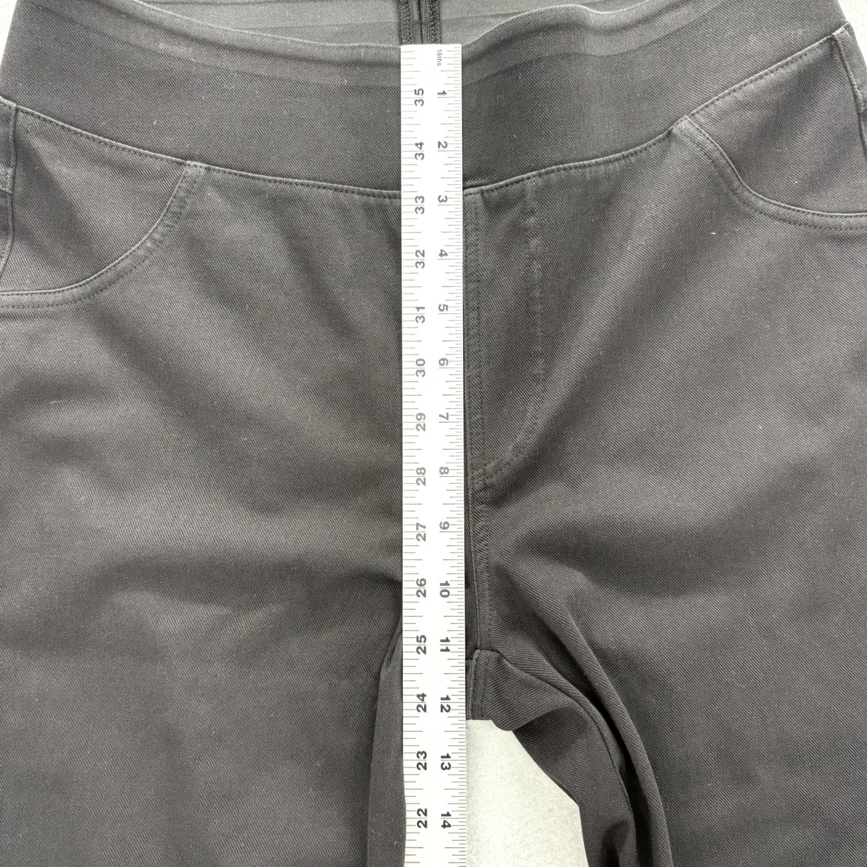 Vintage HALARA Leggings Womens L Black High Rise Twill Jegging Pockets NWT Size 36" / US 14 / IT 50 - 6 Thumbnail
