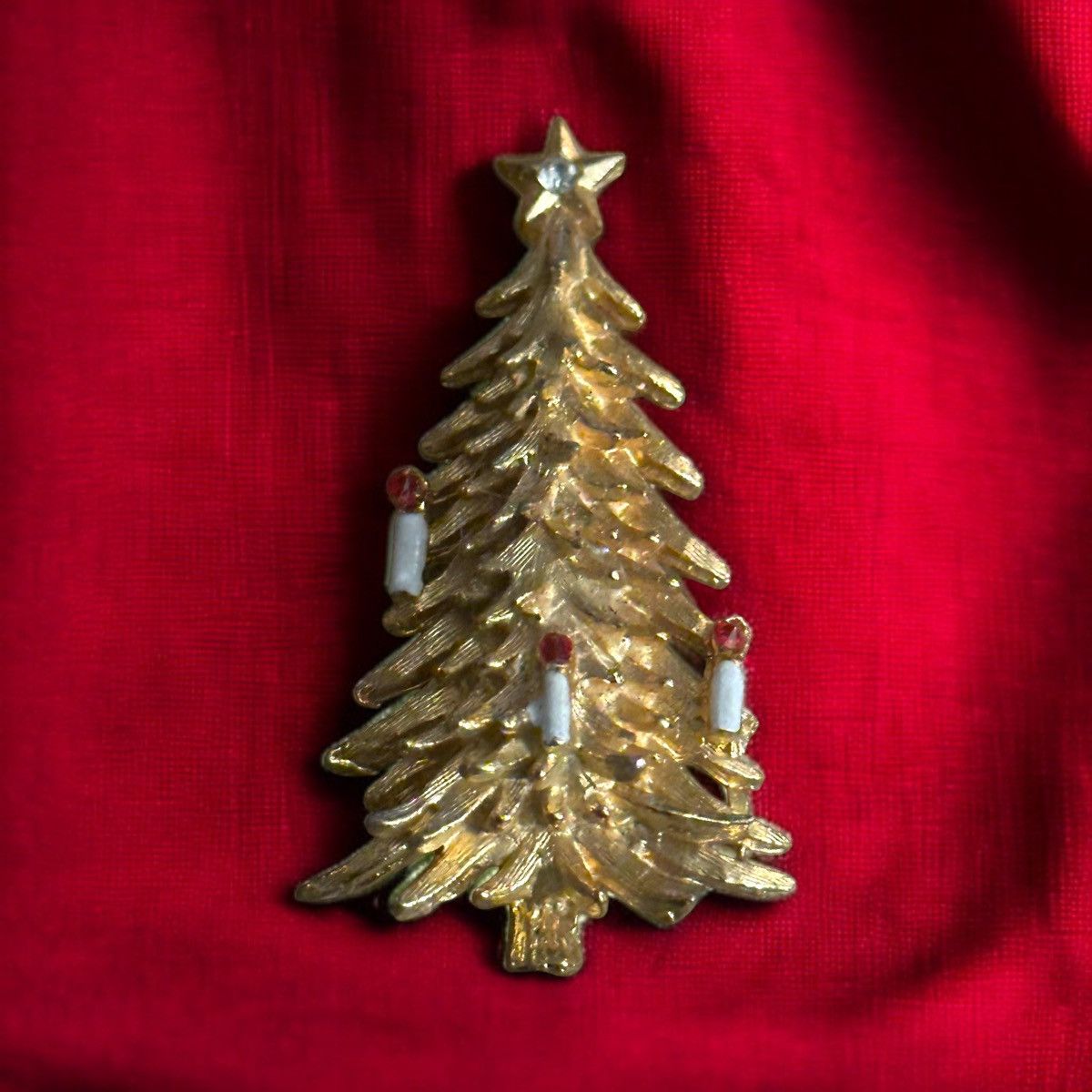 Vintage Vintage Roma gold tone Christmas tree brooch Size ONE SIZE - 1 Thumbnail