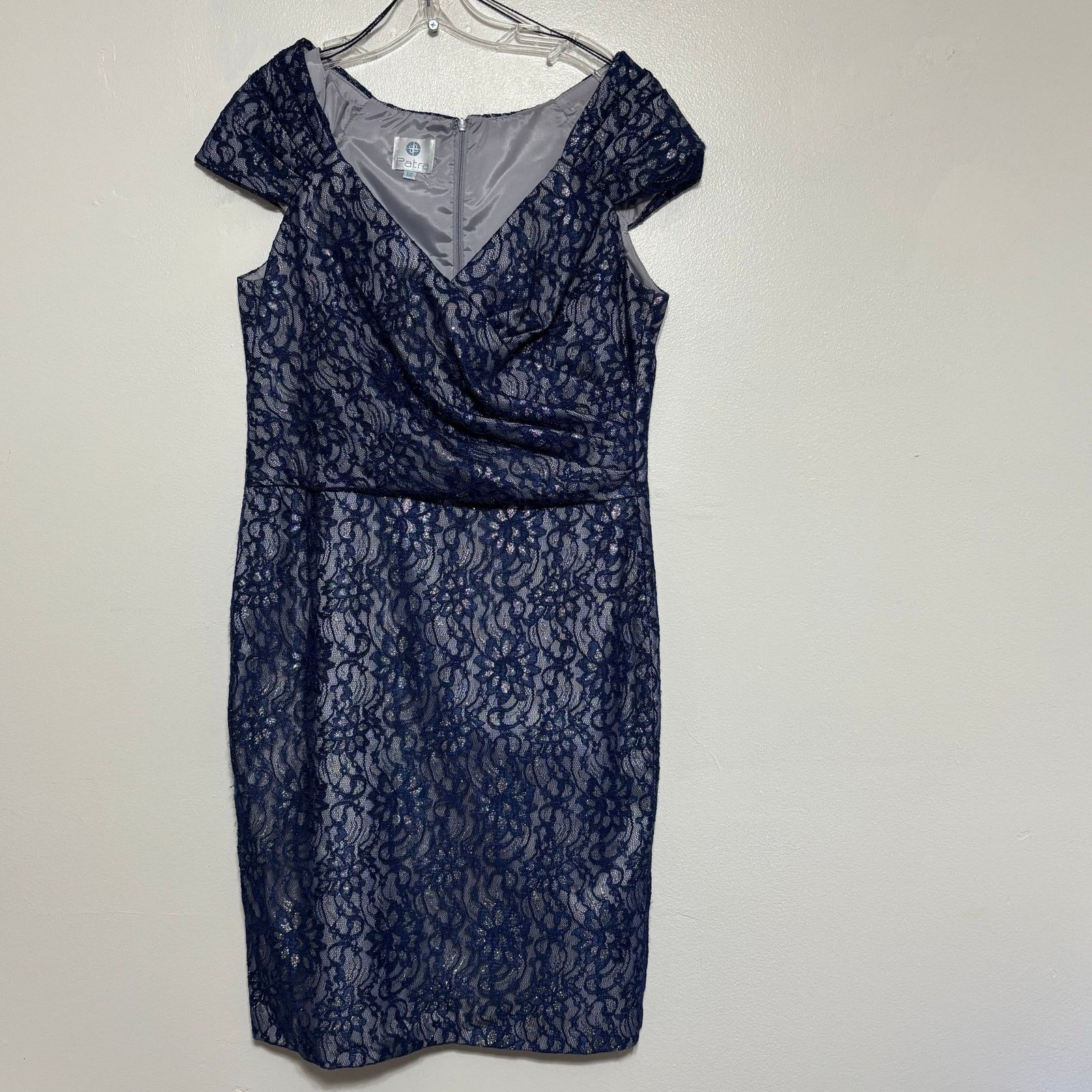 Other Patra Blue Shimmer Sheath Dress Size 12 Size XL / US 12-14 / IT 48-50 - 1 Thumbnail