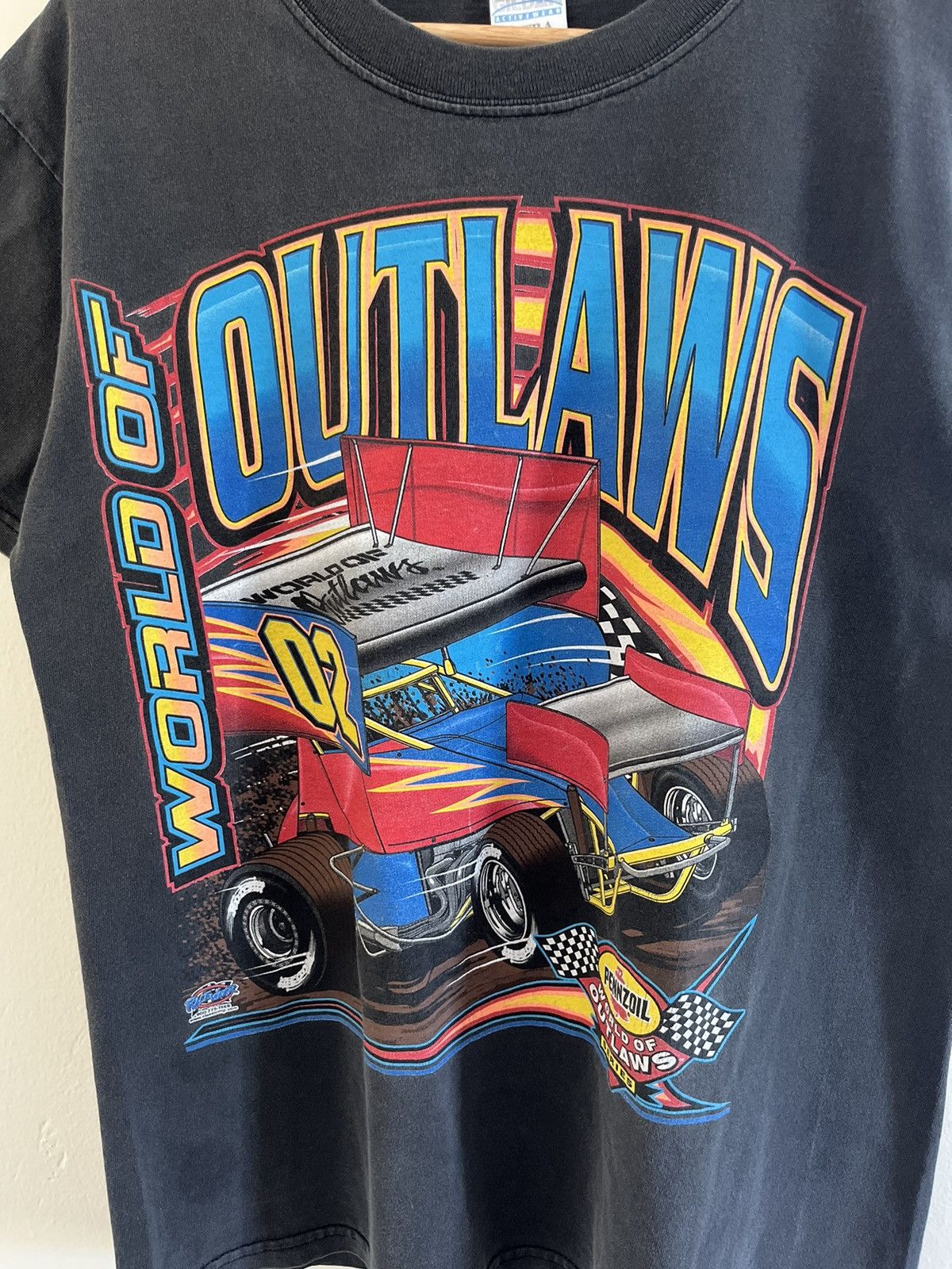 Vintage Vintage 00’s Pennzoil “World of Outlaws” T-Shirt Size US M / EU 48-50 / 2 - 2 Thumbnail