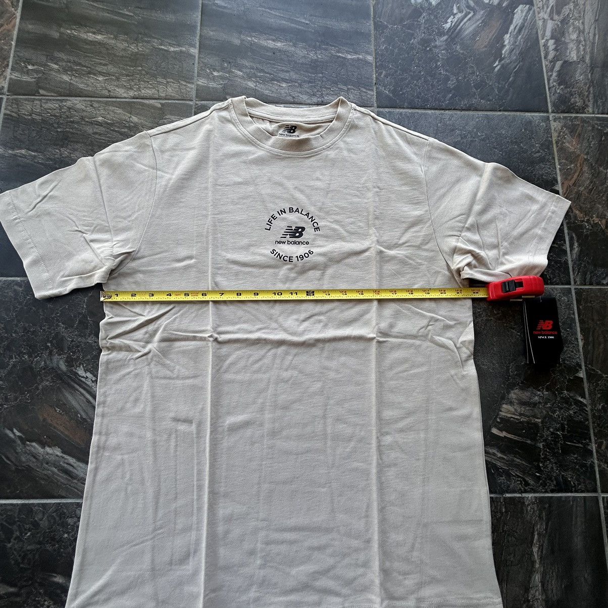 New Balance New Balance Life In Balance Beige Spell-Out Athletic T-shirt Size US S / EU 44-46 / 1 - 6 Thumbnail