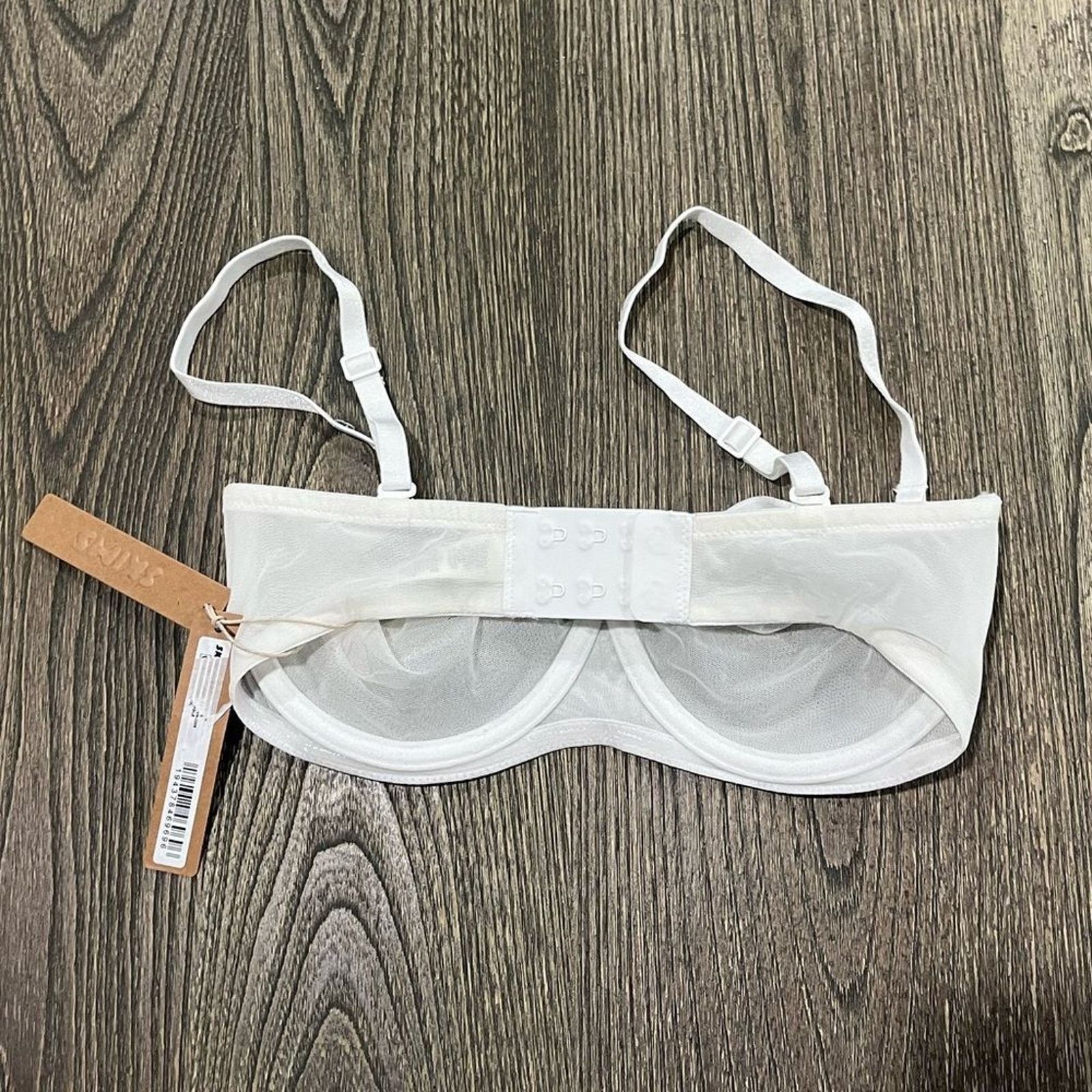 SKIMS NWT Skims Ultra Fine Mesh Strapless Bra Underwire 30C Size ONE SIZE - 4 Thumbnail