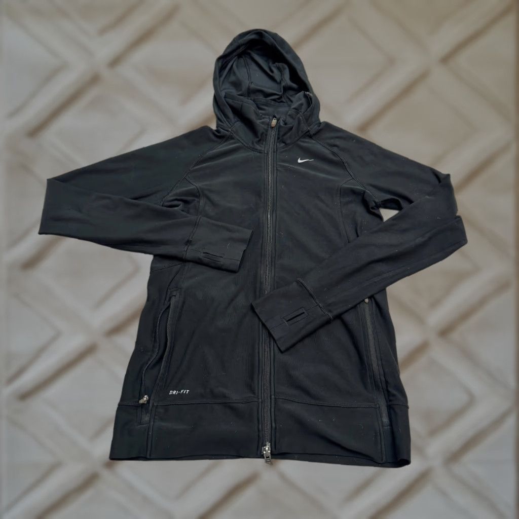 Nike Nike Dri-Fit Hoodie Sweatshirt Womens M Black Full Zip Pockets Activewear Size M / US 6-8 / IT 42-44 - 1 Thumbnail