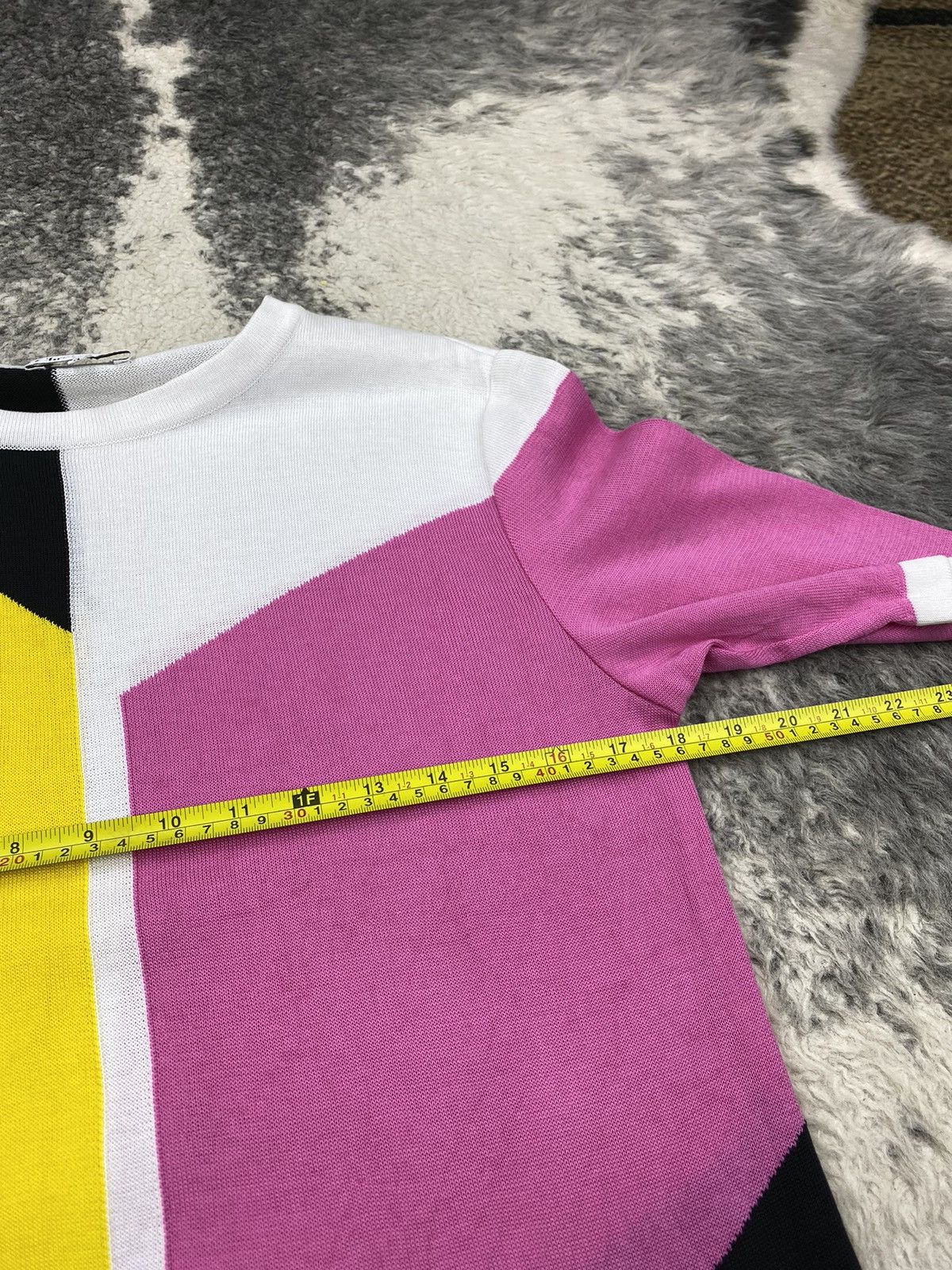 Christian Dior Monsieur × Dior Vintage CHRISTIAN DIOR Parallelograms Geometric Knit Shirt Size M / US 6-8 / IT 42-44 - 17 Thumbnail