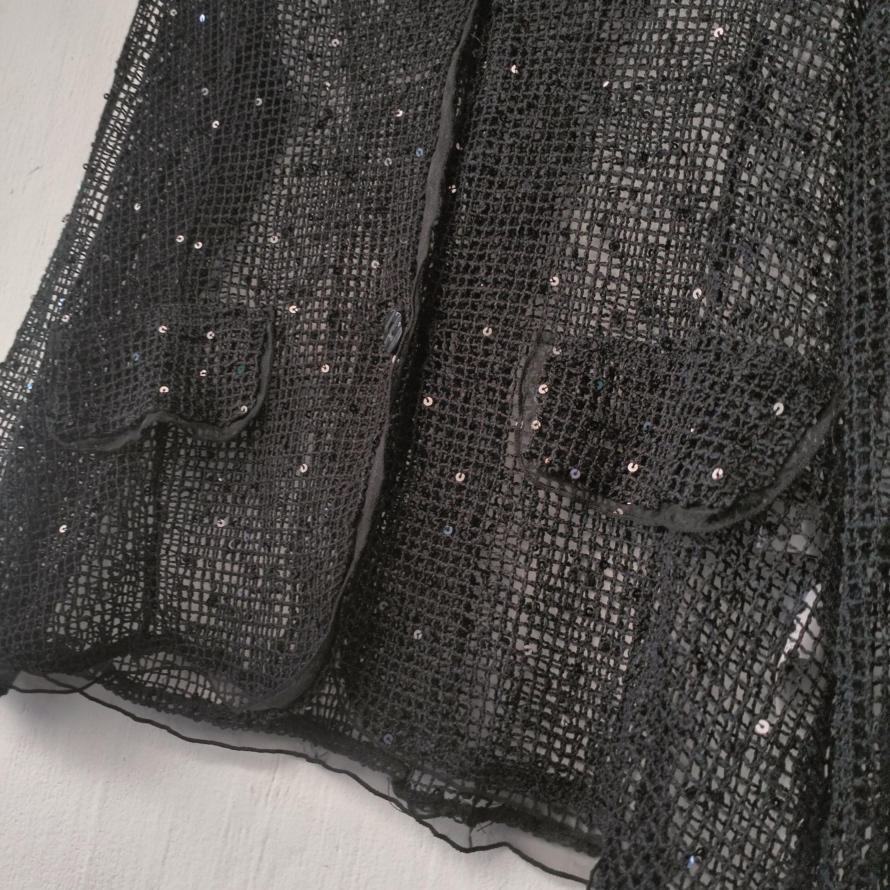 Japanese Brand Black Mesh cardigan Size M / US 6-8 / IT 42-44 - 4 Thumbnail