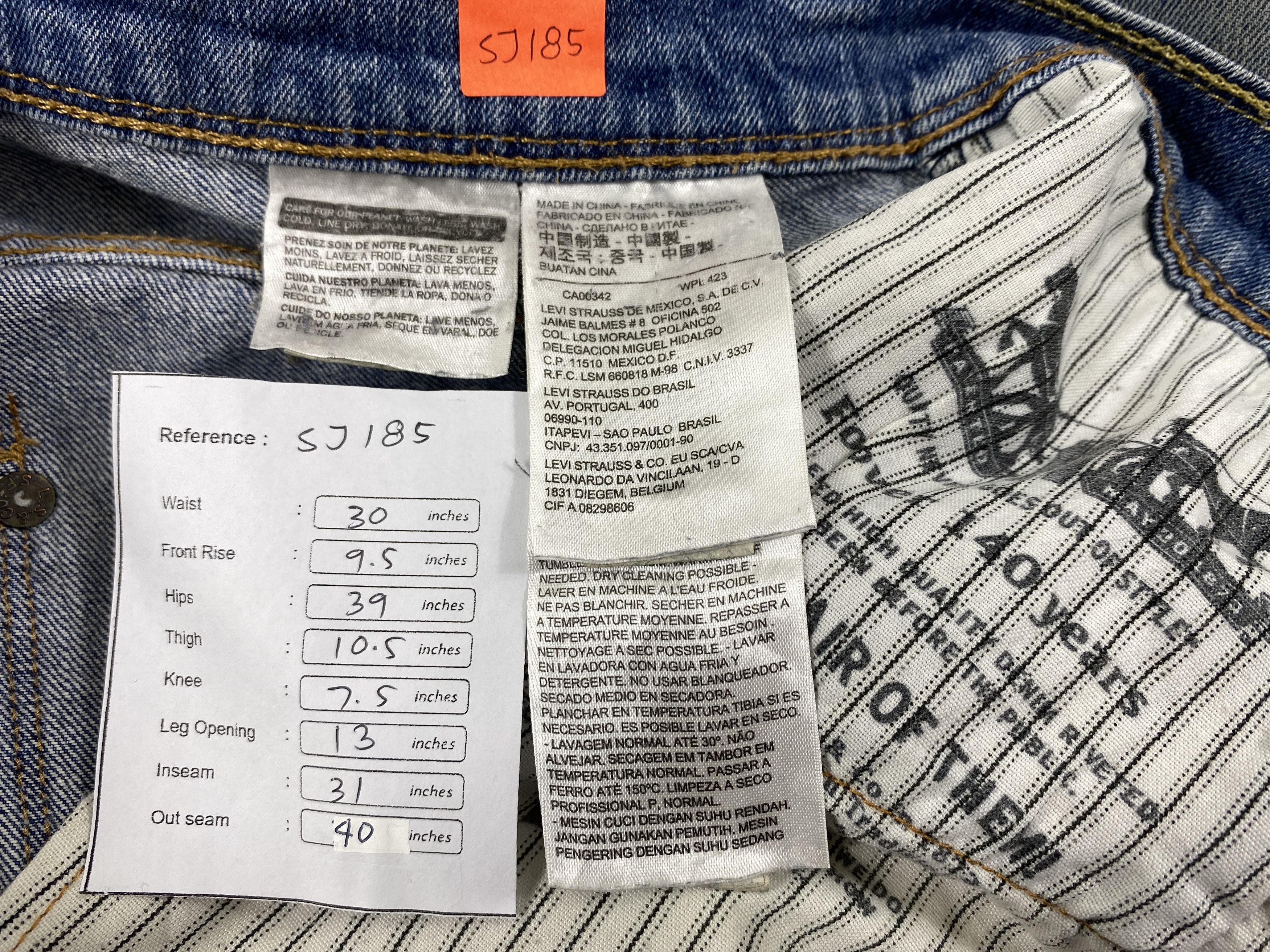 Levi's Blue Distressed Levi's 511 Jeans 30x31 Denim -SJ185 Size US 30 / EU 46 - 7 Thumbnail