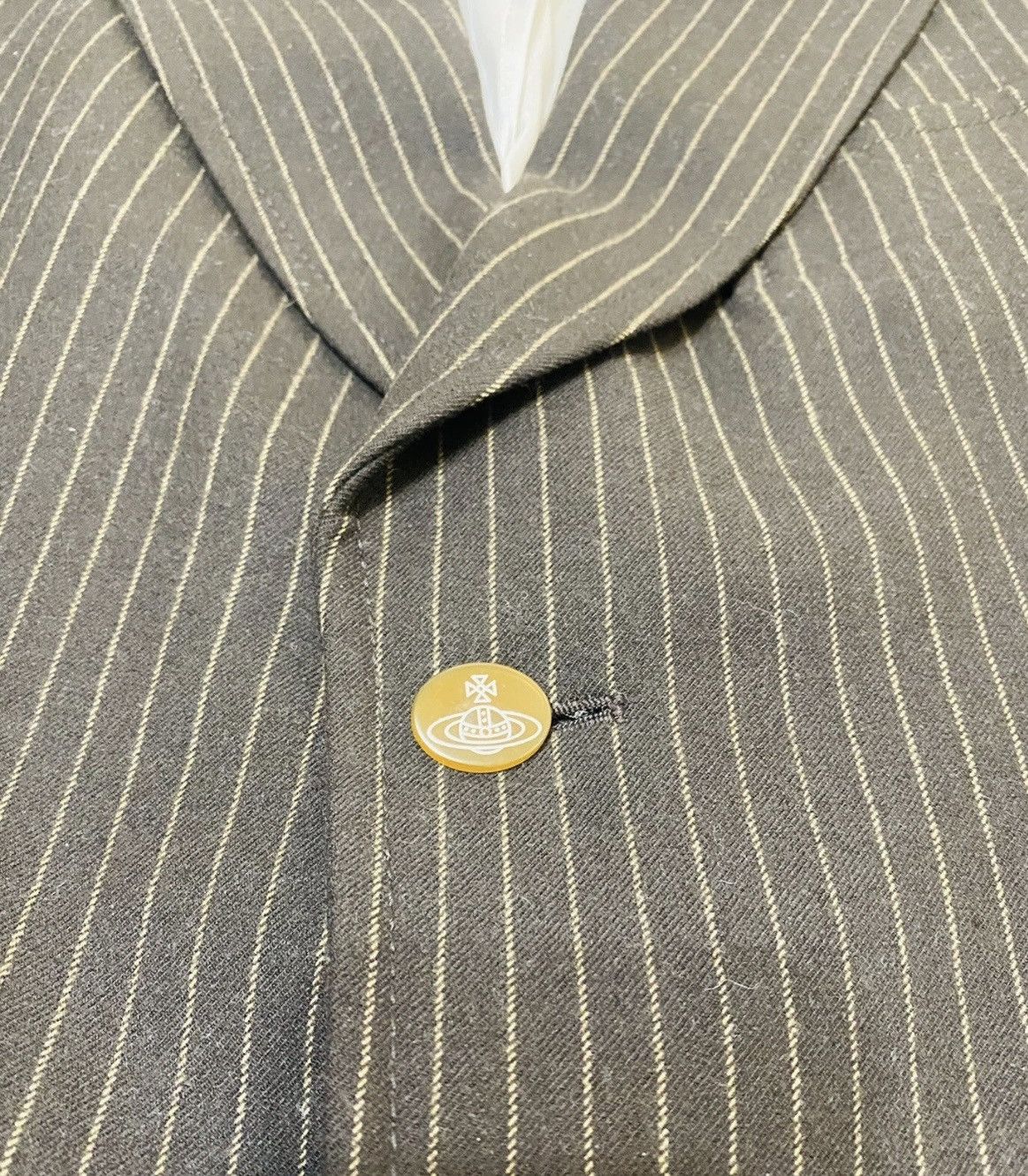 Vivienne Westwood Vivienne Westwood pin stripe brown suit Size 48R - 18 Thumbnail
