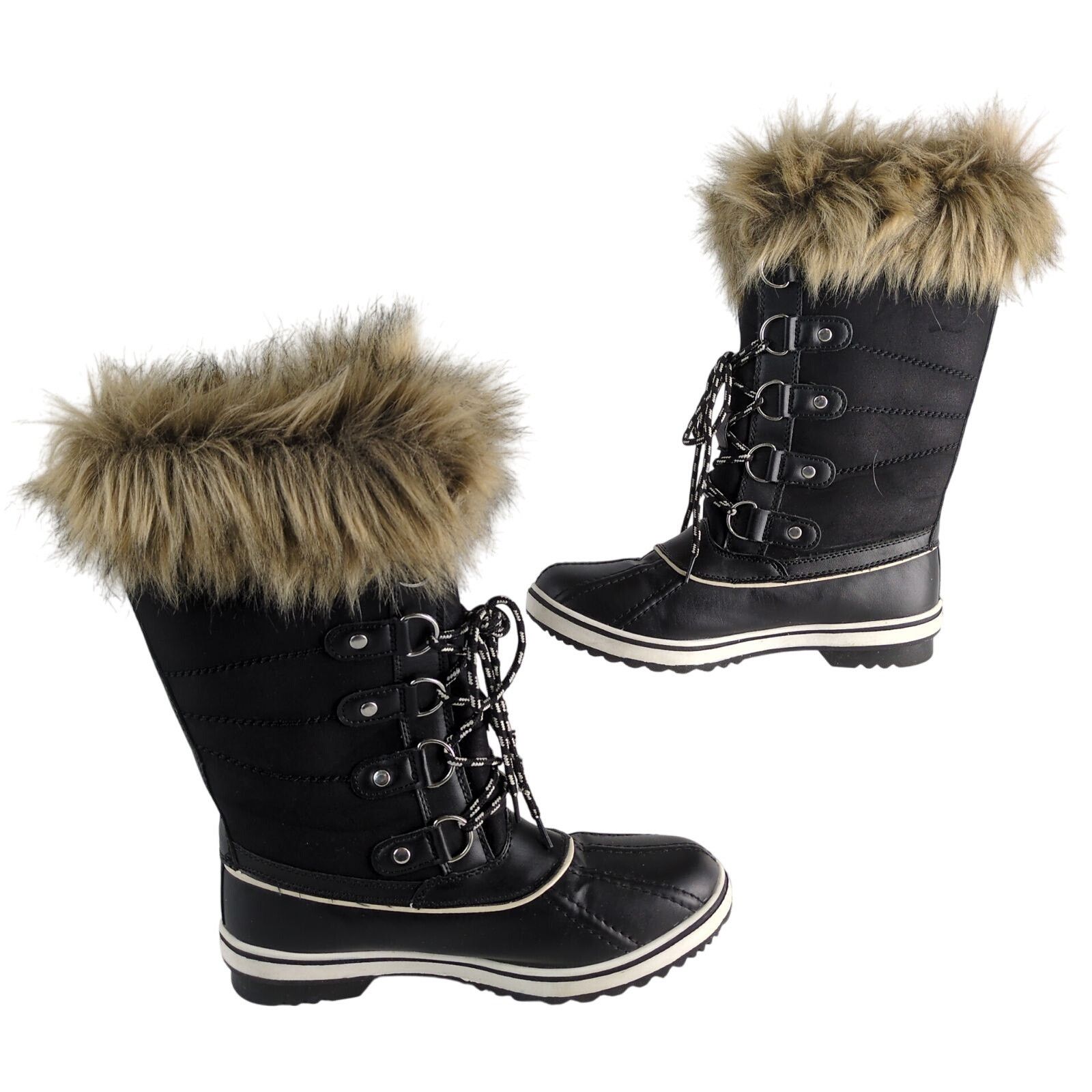 Other Globalwin Women's 8 Faux Fur Trimmed Insulated Snow Boots Size US 8 / IT 38 - 3 Thumbnail