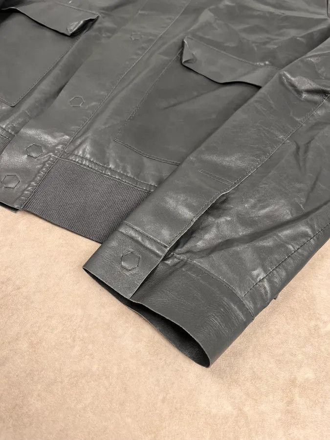 Emporio Armani FW2013 Emporio Armani Pure Grey Leather Jacket Size US M / EU 48-50 / 2 - 6 Thumbnail