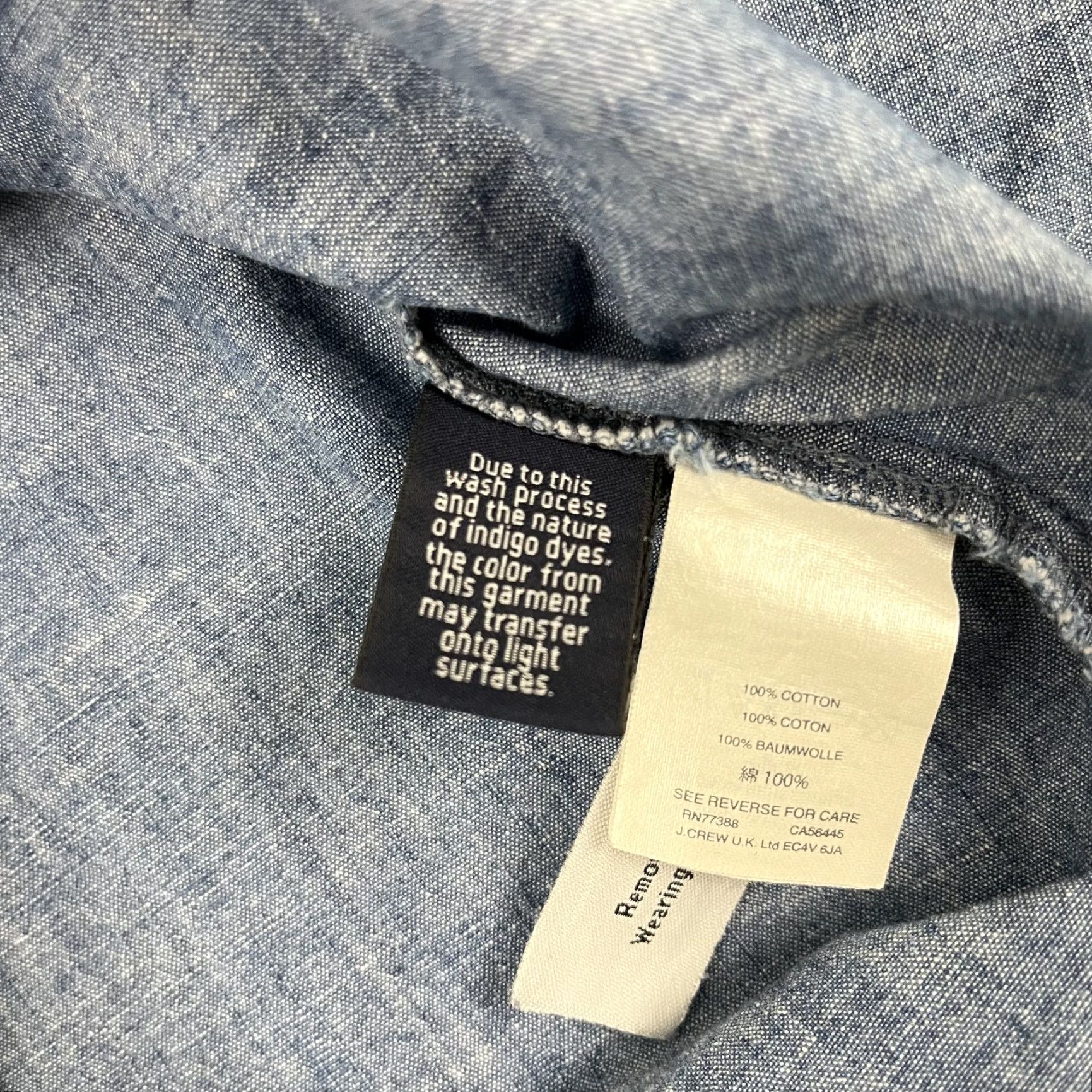 J.Crew VINTAGE J.CREW Blouse Top Womens Size 10 Chambray Casual Short Sleeve Crew Neck Shirt Size L / US 10 / IT 46 - 5 Thumbnail