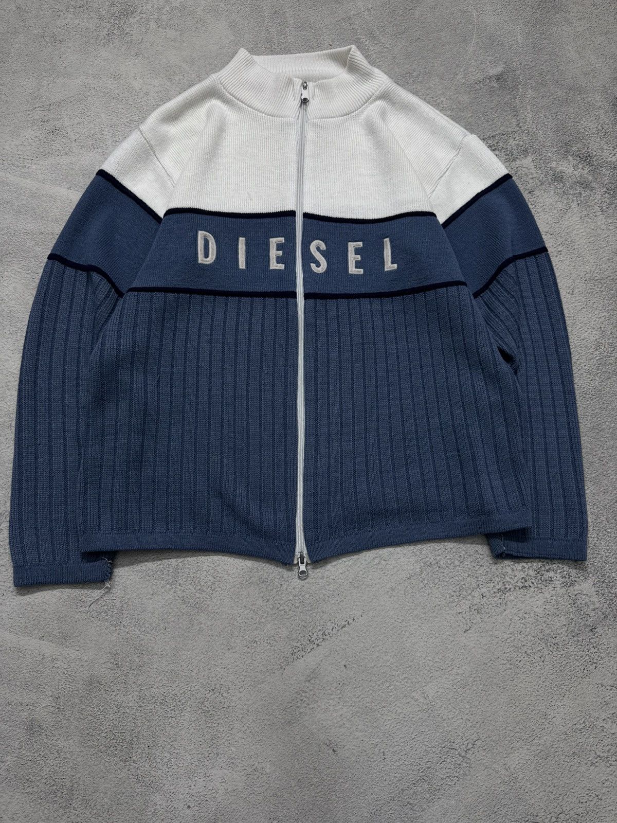 Diesel Vintage Y2K Diesel Big Logo Knit Sweater 00’s Size US M / EU 48-50 / 2 - 7 Thumbnail