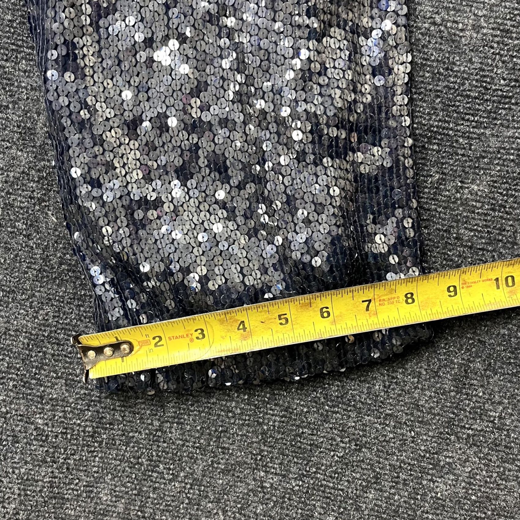 Vintage VINTAGE Jazz Dress Pants Womens 6 Silver Sequin Straight Leg Lined Party Wrap Semantics Not Included Size 28" / US 6 / IT 42 - 7 Thumbnail