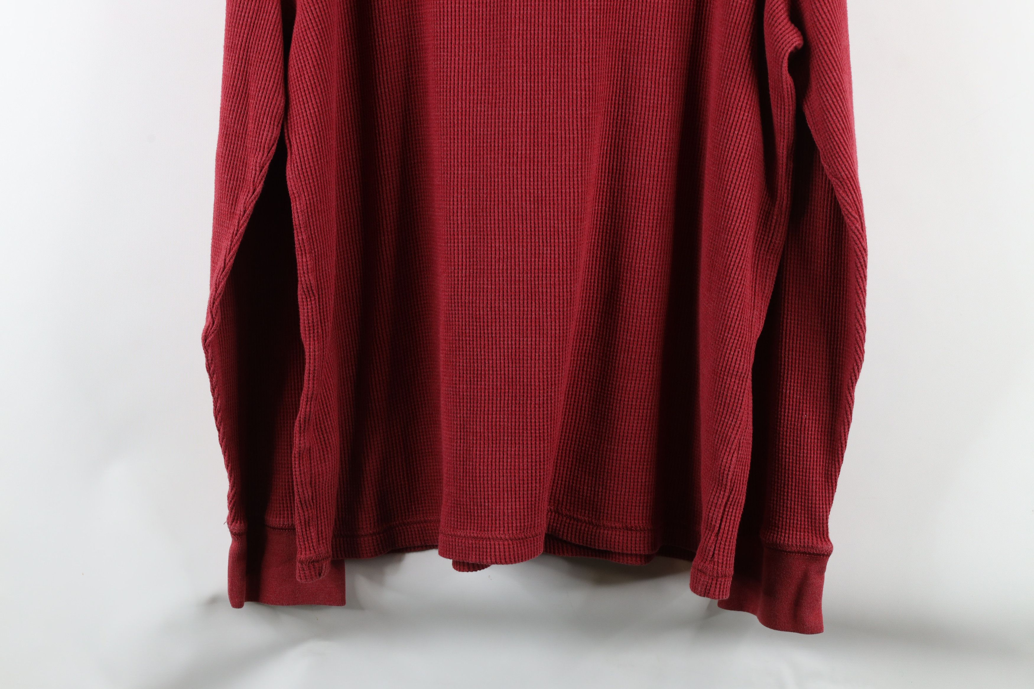 Lands' End × Vintage Vintage Lands End Waffle Knit Long Sleeve T-Shirt Red Size US XL / EU 56 / 4 - 9 Thumbnail