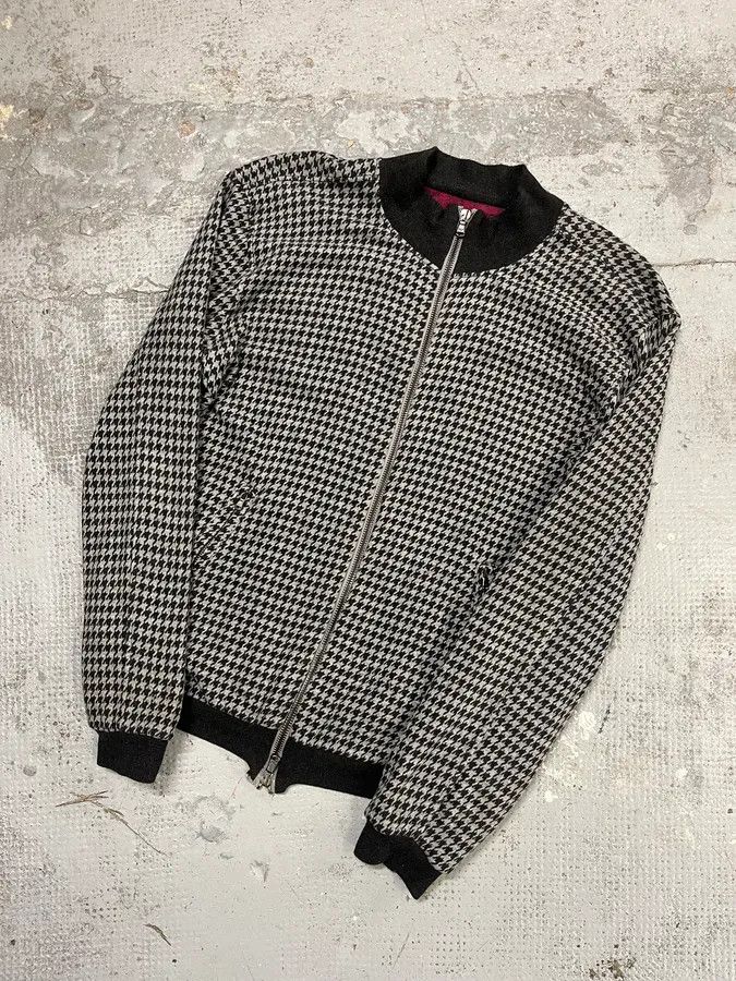 Emporio Armani 2000s Emporio Armani Houndstooth Black & White Wool Jacket Size US S / EU 44-46 / 1 - 5 Thumbnail
