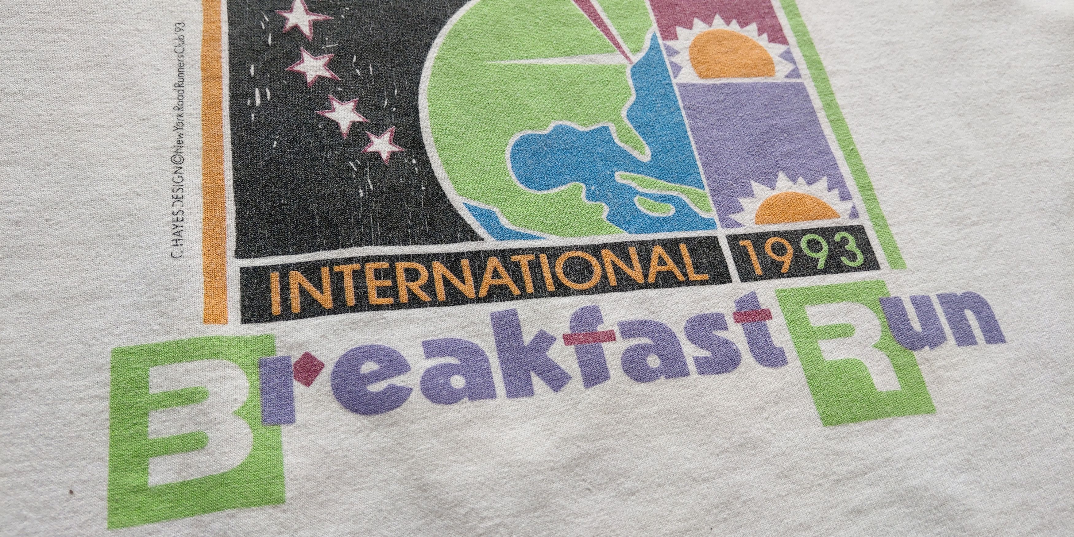Vintage NYC 1993 Breakfast Run Shirt Rare tee Vintage 90s Size US XL / EU 56 / 4 - 3 Thumbnail