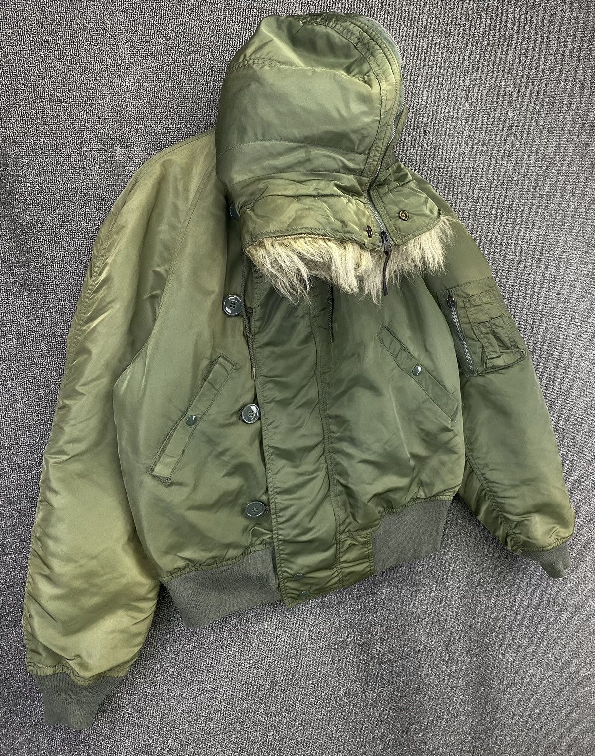 Alpha Industries Vintage Alpha Industries N-2B Attached Hood Flight Jacket Size US M / EU 48-50 / 2 - 4 Thumbnail