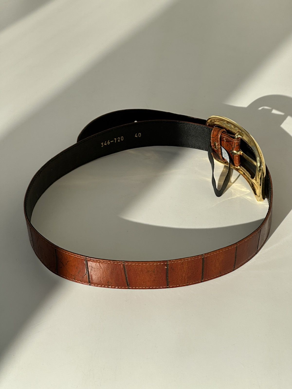 Escada ESCADA Golden Buckle Leather Belt archive y2k rap jewelry Size ONE SIZE - 4 Thumbnail