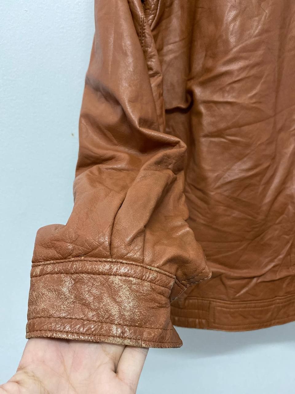 Japanese Brand vintage japanese brands cow leather jacket nice design Size US L / EU 52-54 / 3 - 9 Thumbnail