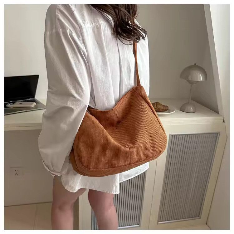 Japanese Brand Corduroy Crossbody Bag y2k japanese style faded distressed Size ONE SIZE - 2 Thumbnail