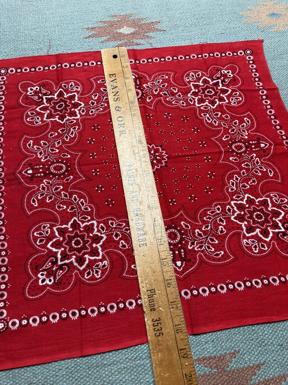 Vintage Vtg trunk up elephant bandana handkerchief paisley cotton Size ONE SIZE - 6 Thumbnail