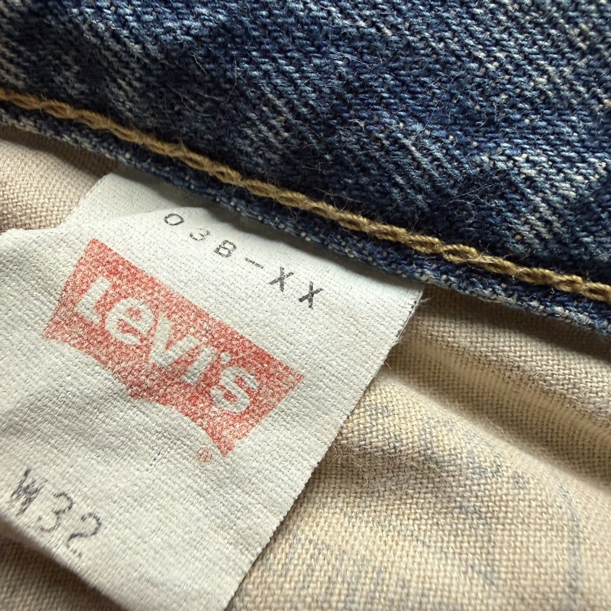 Levi's Vintage Clothing Levis E 503 B-XX 1996 Distressed Selvedge 1970 Aging Denim Size US 32 / EU 48 - 14 Thumbnail