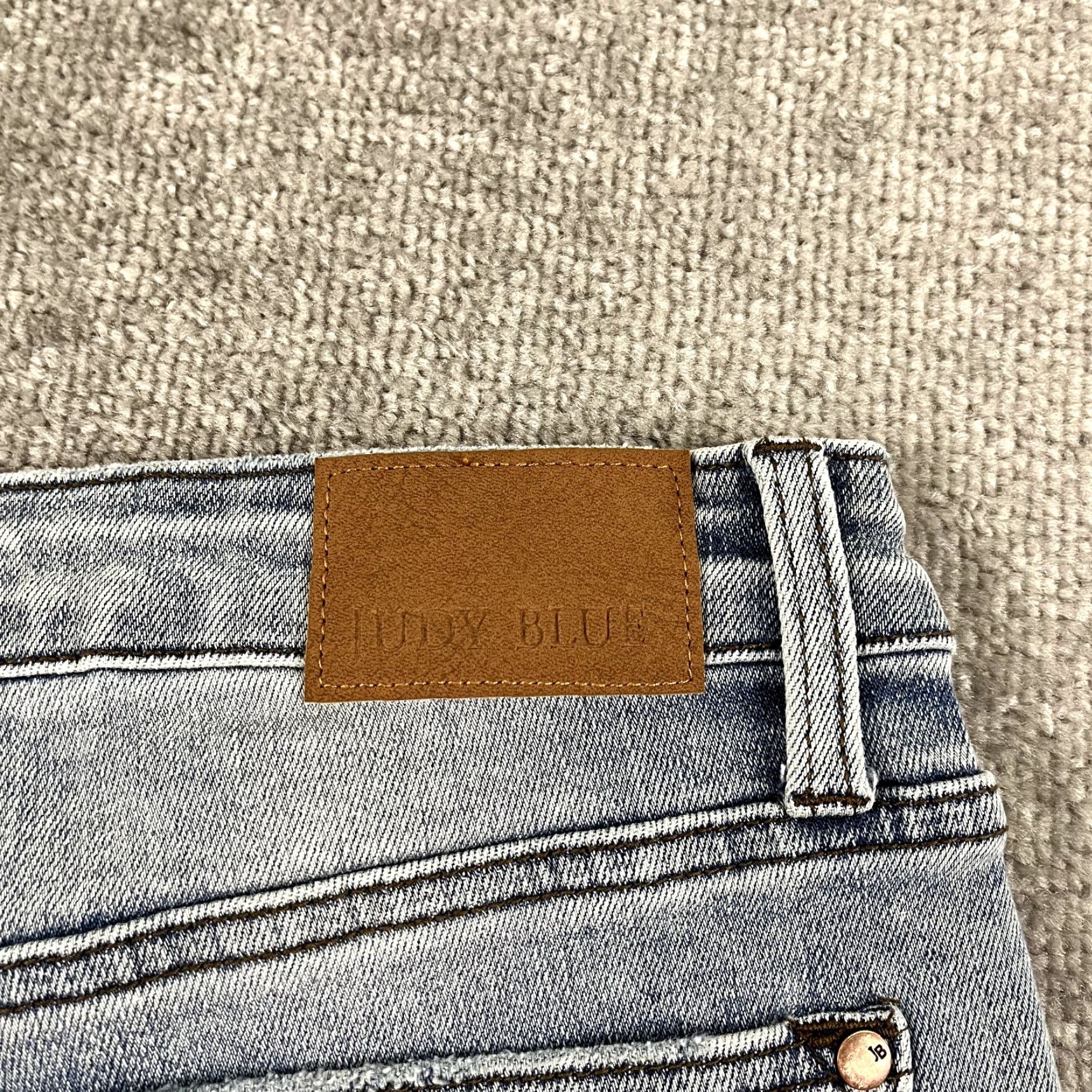 Vintage Judy Blue Jeans Womens 13/31 Denim Blue Straight High Rise Vintage Cuffed 5-Pocket Jeans Size 24" / US 00 / IT 34 - 4 Thumbnail