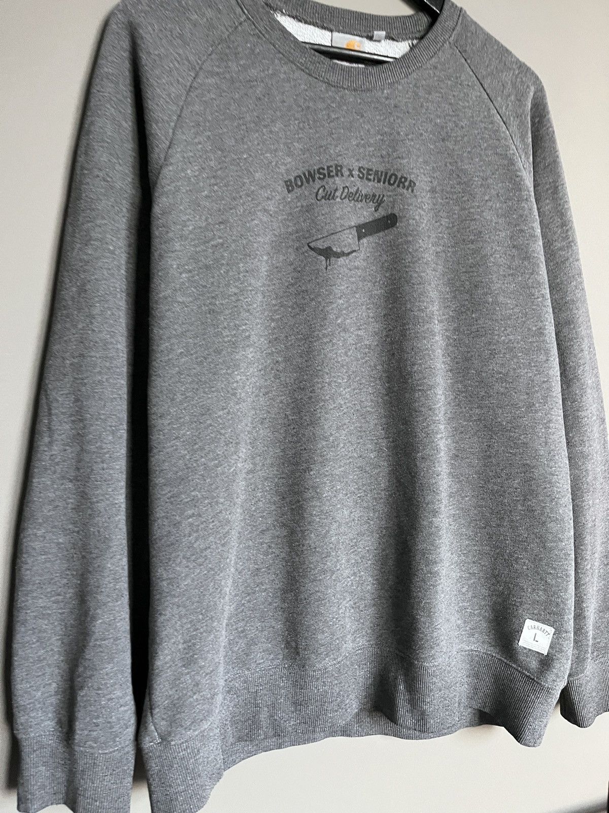 Carhartt Carhartt Gray Simple Minimalistic Butcher Sweatshirt Size US L / EU 52-54 / 3 - 5 Thumbnail
