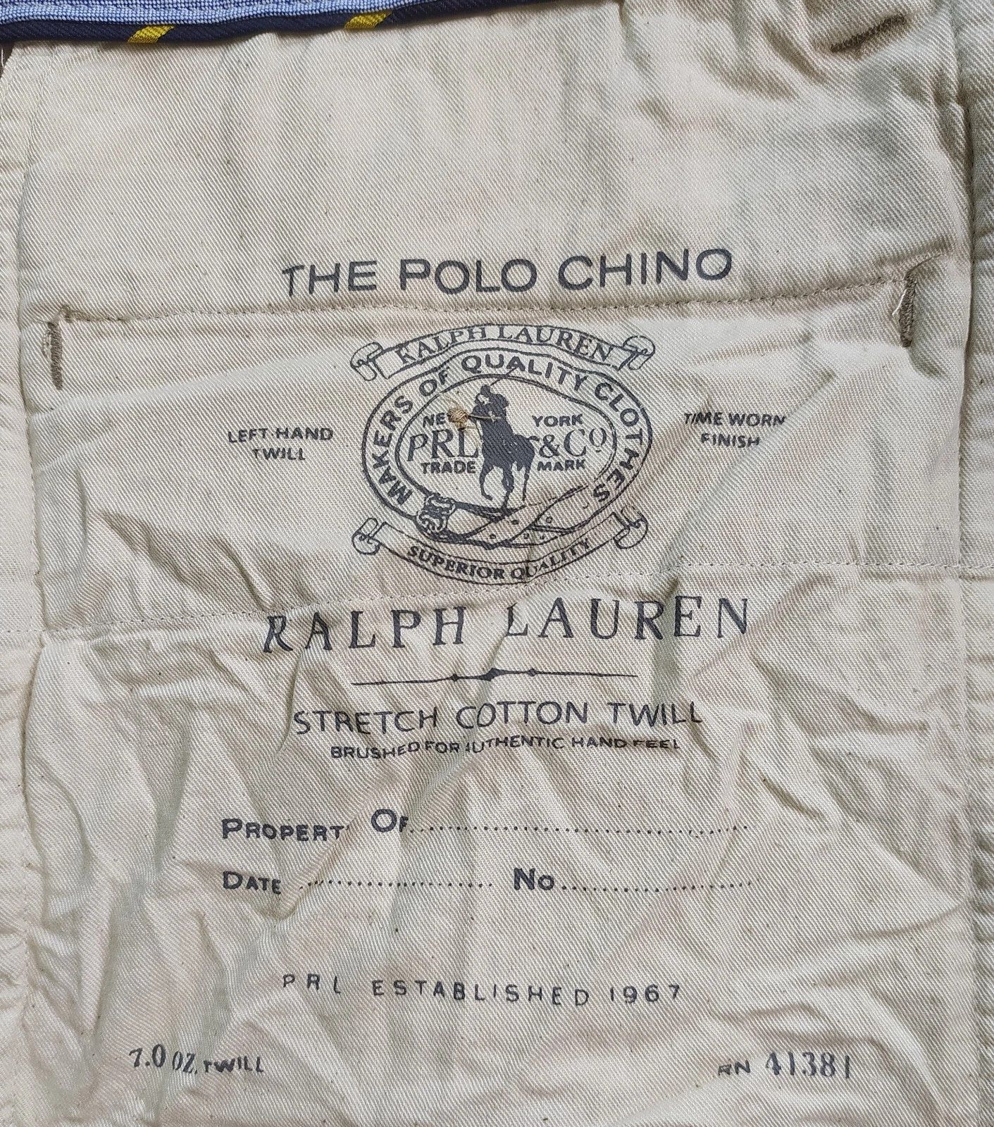 Polo Ralph Lauren Polo Ralph Lauren Stretch Straight Fit Chino Pant FTP 0160 Size US 31 - 8 Thumbnail