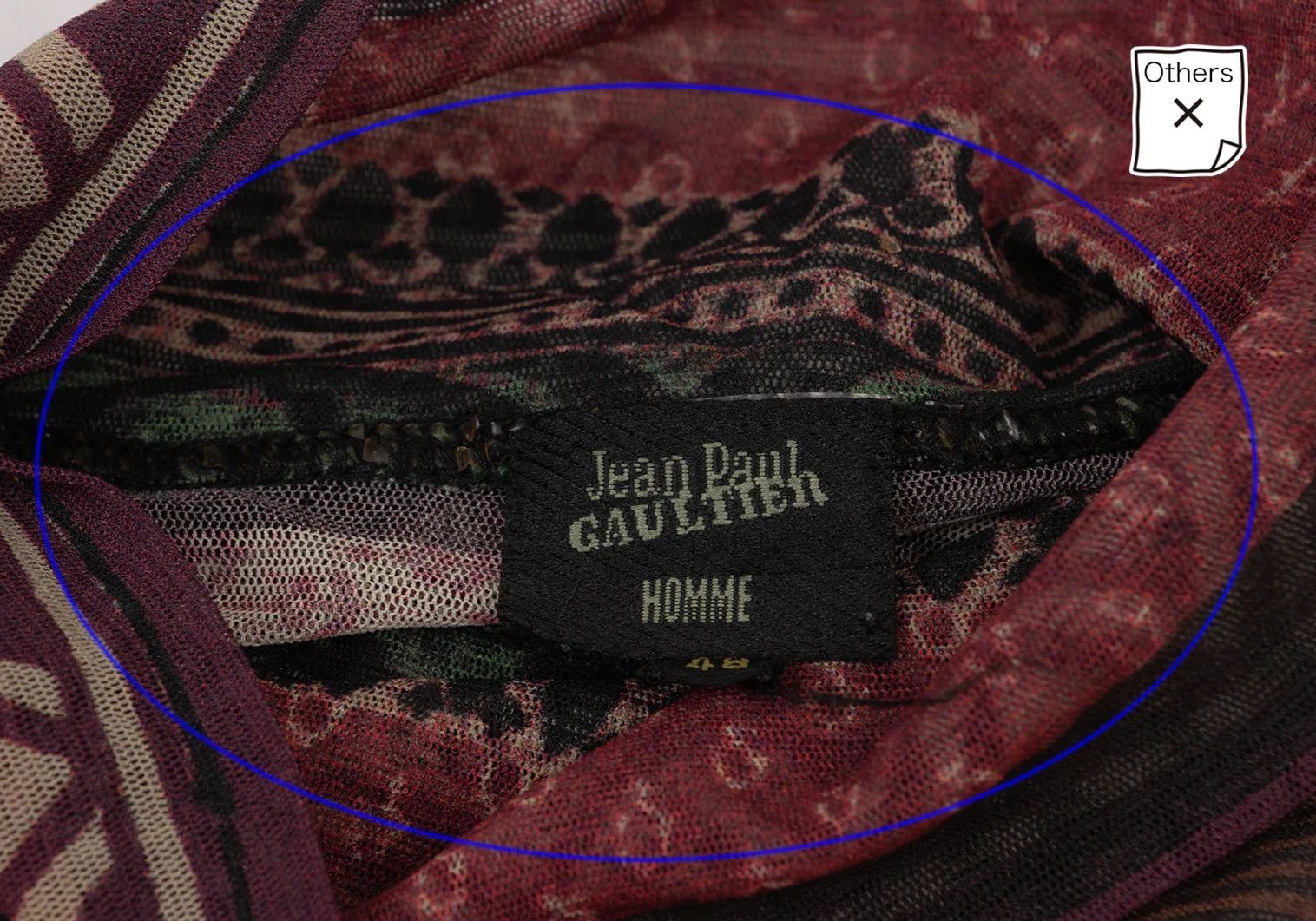 Jean Paul Gaultier Multi Pattern High Neck Power Net Top, Size 48 Size US M / EU 48-50 / 2 - 4 Thumbnail