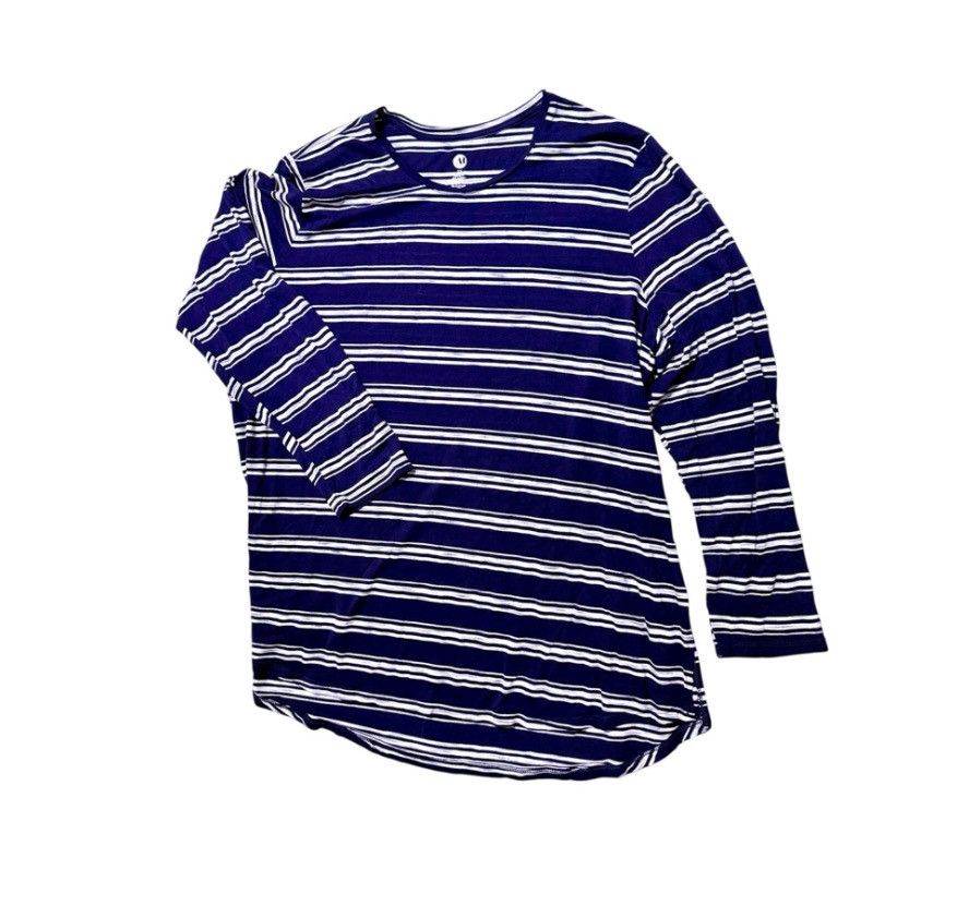 Other A&I Blue Striped Long Sleeve Top – Size 3X – High-Low Hem Size 3XL / US 20-22 - 1 Thumbnail