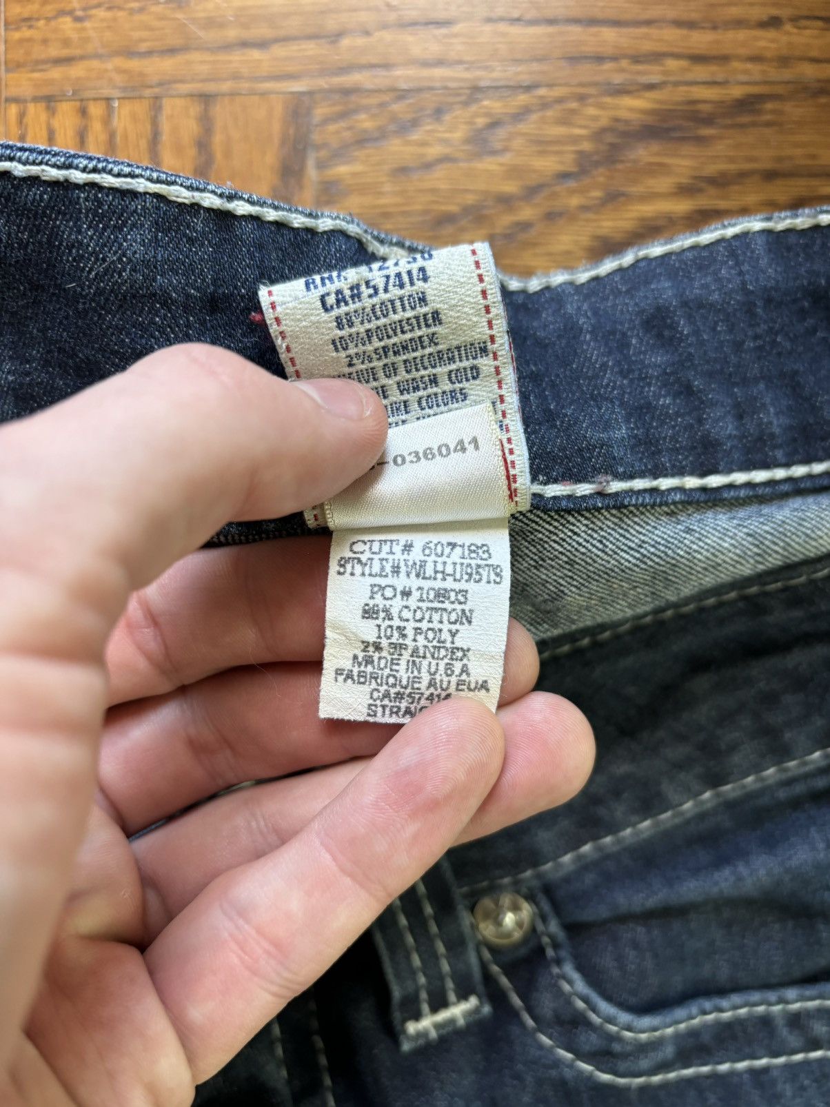 True Religion × Vintage Vintage True Religion Jeans Contrast Stitch Low Rise Skinny Size 30" / US 8 / IT 44 - 6 Thumbnail
