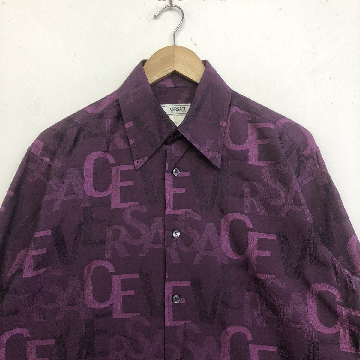Versace VERSACE COLLECTION SPELLOUT BUTTON SHIRT Size US L / EU 52-54 / 3 - 2 Thumbnail