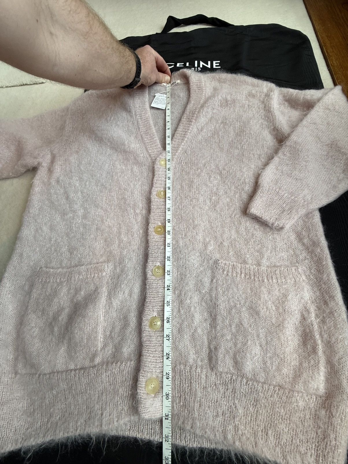 Auralee Grail Auralee pink Japan oversized pink cardigan 2 mohair Size US L / EU 52-54 / 3 - 6 Thumbnail