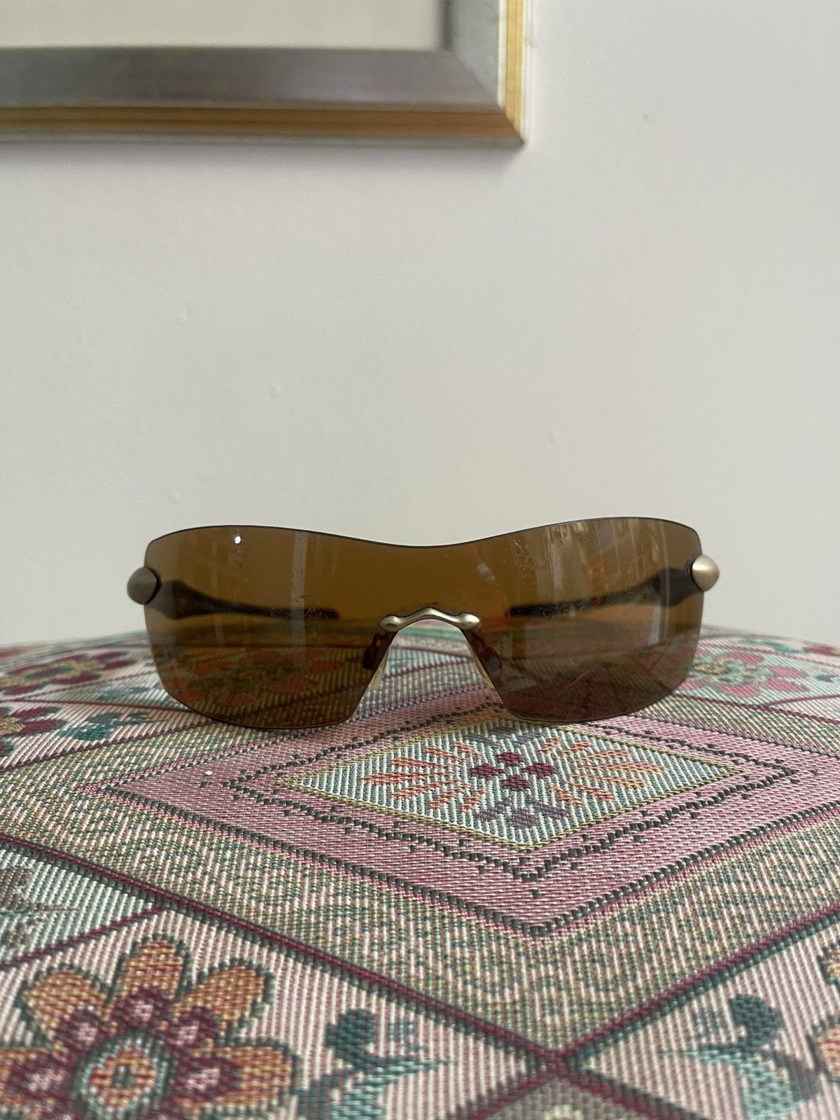 Oakley Vintage Oakley Dartboard Rimless Shield Sunglasses 2000 y2k