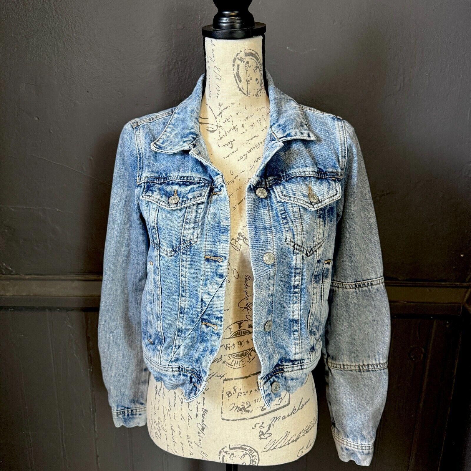 Free People Free People Jean Denim Jacket Cropped Style Size XS / US 0-2 / IT 36-38 - 3 Thumbnail