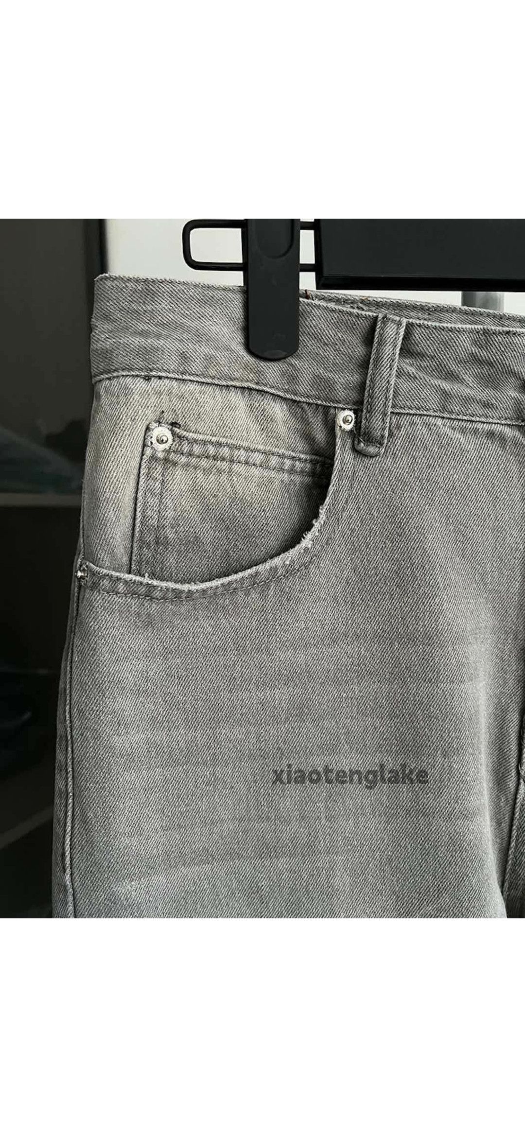 washed faded damaged yuppie punk flared jeans