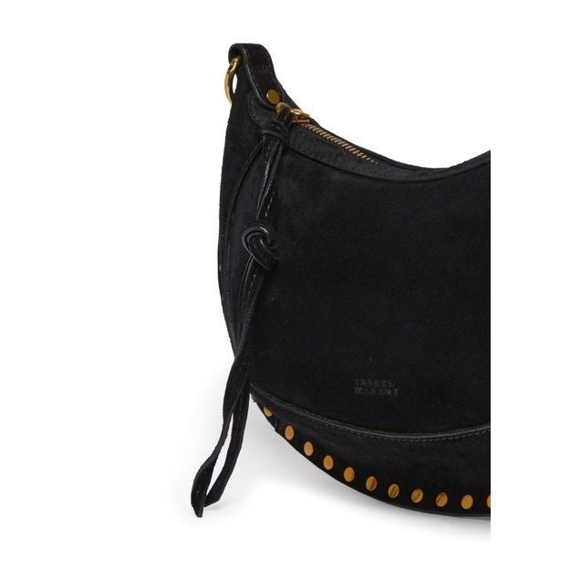 Isabel Marant Isabel Marant Oskan Moon Gold Stud Black Suede Shoulder Bag Size ONE SIZE - 5 Thumbnail
