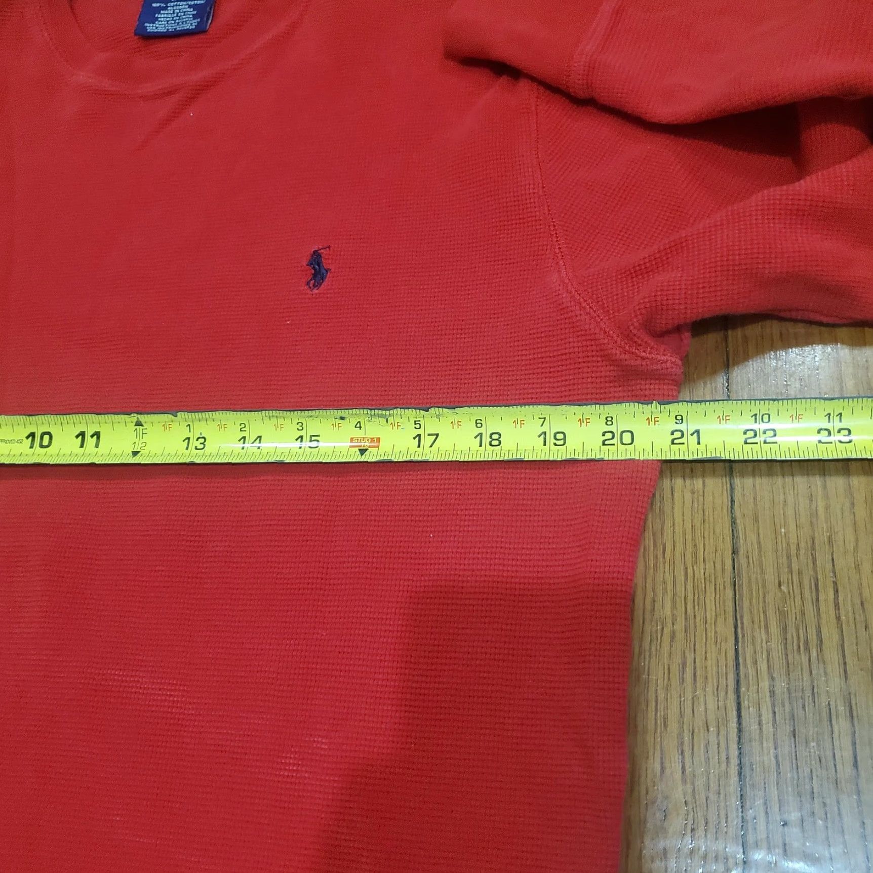 Polo Ralph Lauren Polo Ralph Lauren Shirt Mens Large Red Sleepwear Thermal Waffle Knit Crew Neck Long Sleeve Pajama Top Size US L / EU 52-54 / 3 - 6 Thumbnail
