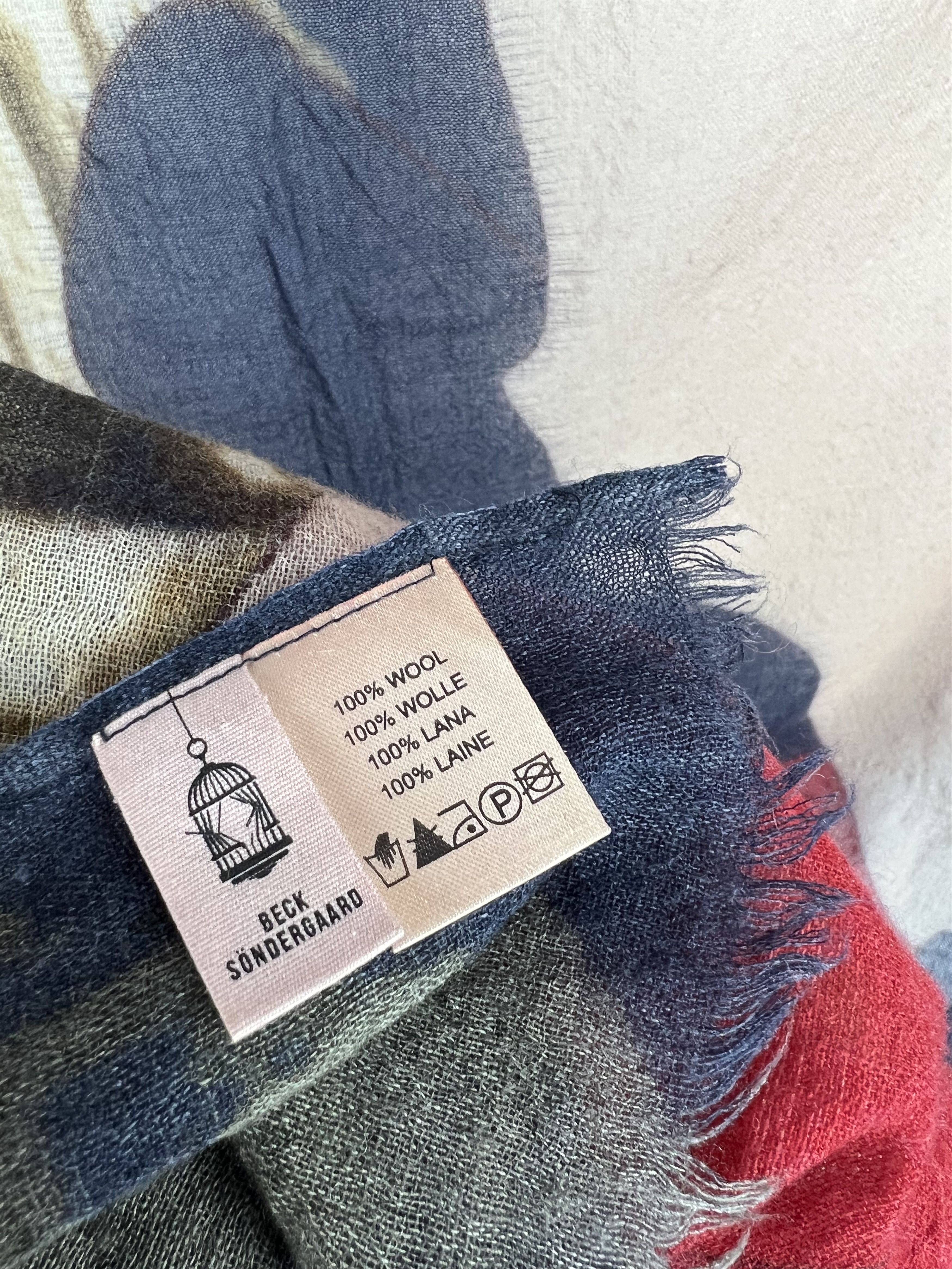 Becksondergaard Beck Sondergaard Multicolor 100% Wool Scarf 220x95 Size ONE SIZE - 7 Thumbnail