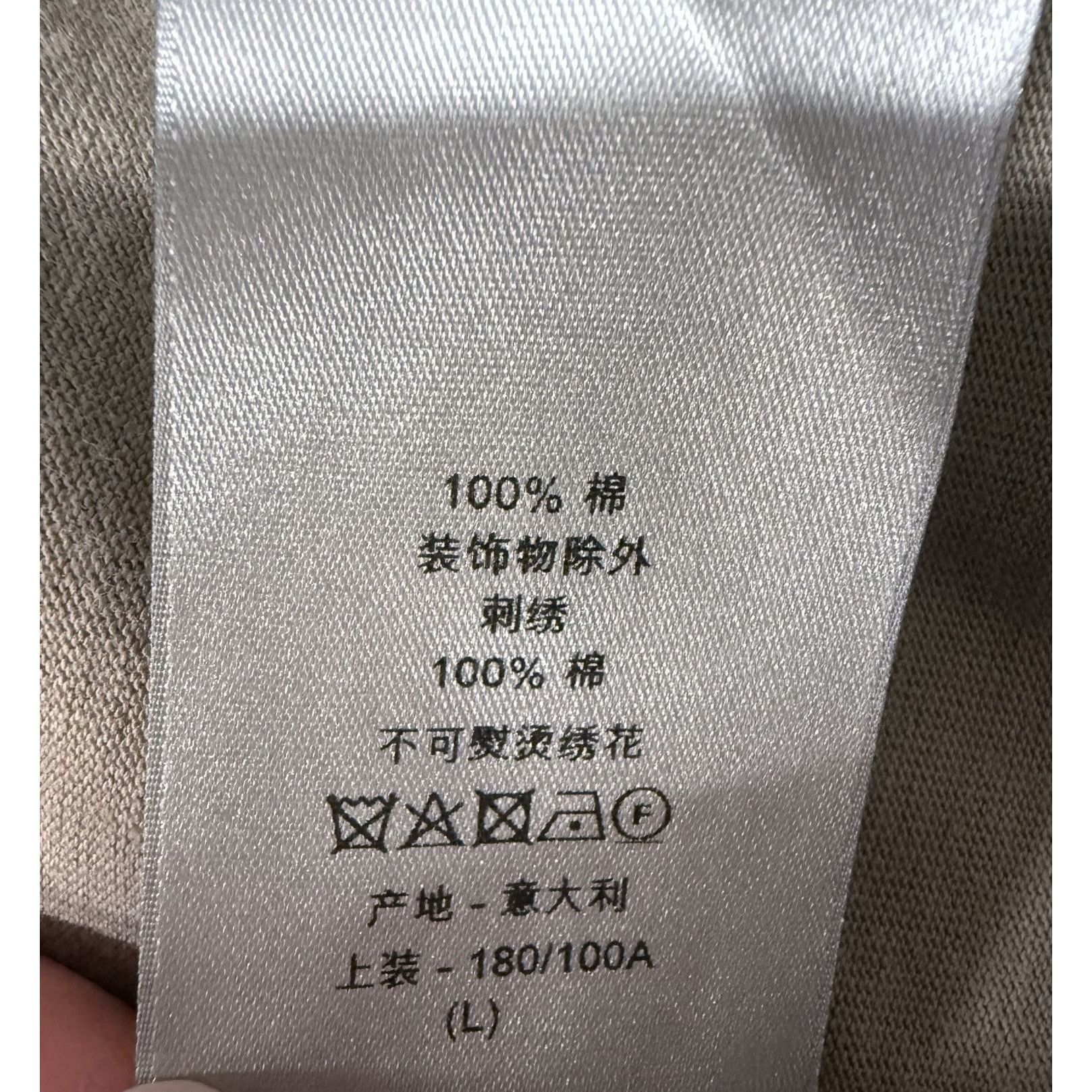 Dior Dior Beige Embroidered Logo Cotton Oversized T-Shirt L Made Size US L / EU 52-54 / 3 - 13 Thumbnail