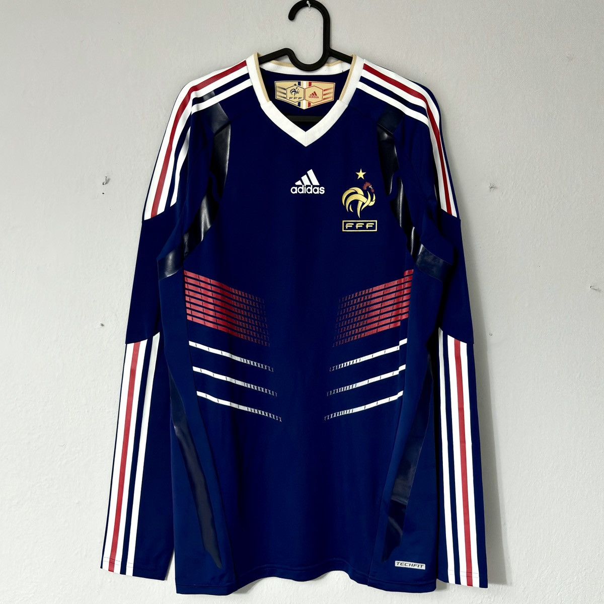 Adidas × Vintage 2010 2012 France Match Long Issue Adidas Home Soccer Jersey Size US L / EU 52-54 / 3 - 3 Thumbnail