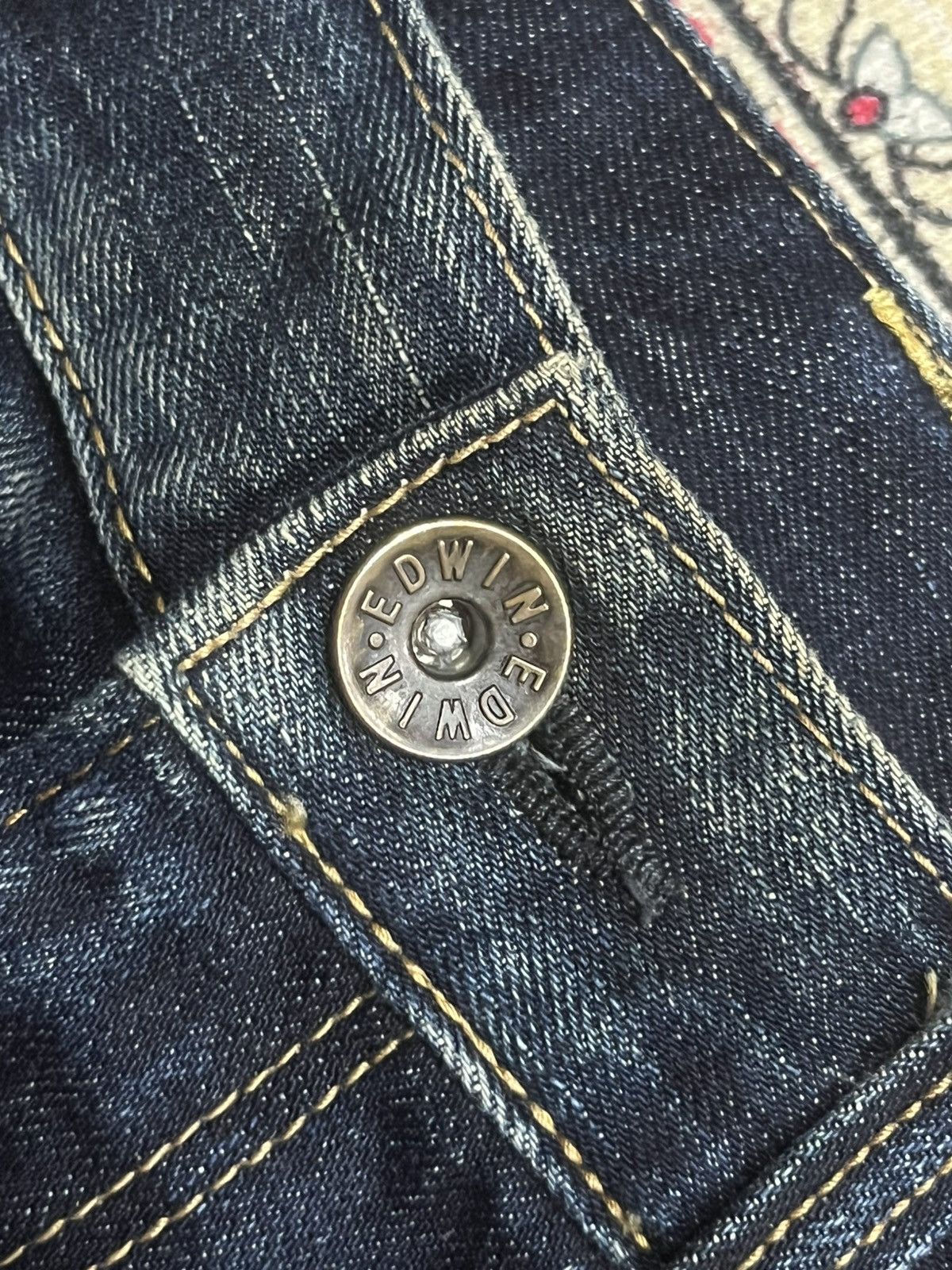 Kapital ⚡️Vintage⚡️Edwin 505Z Blue Washed Buckle Back Selvedge Jeans Size US 30 / EU 46 - 7 Thumbnail