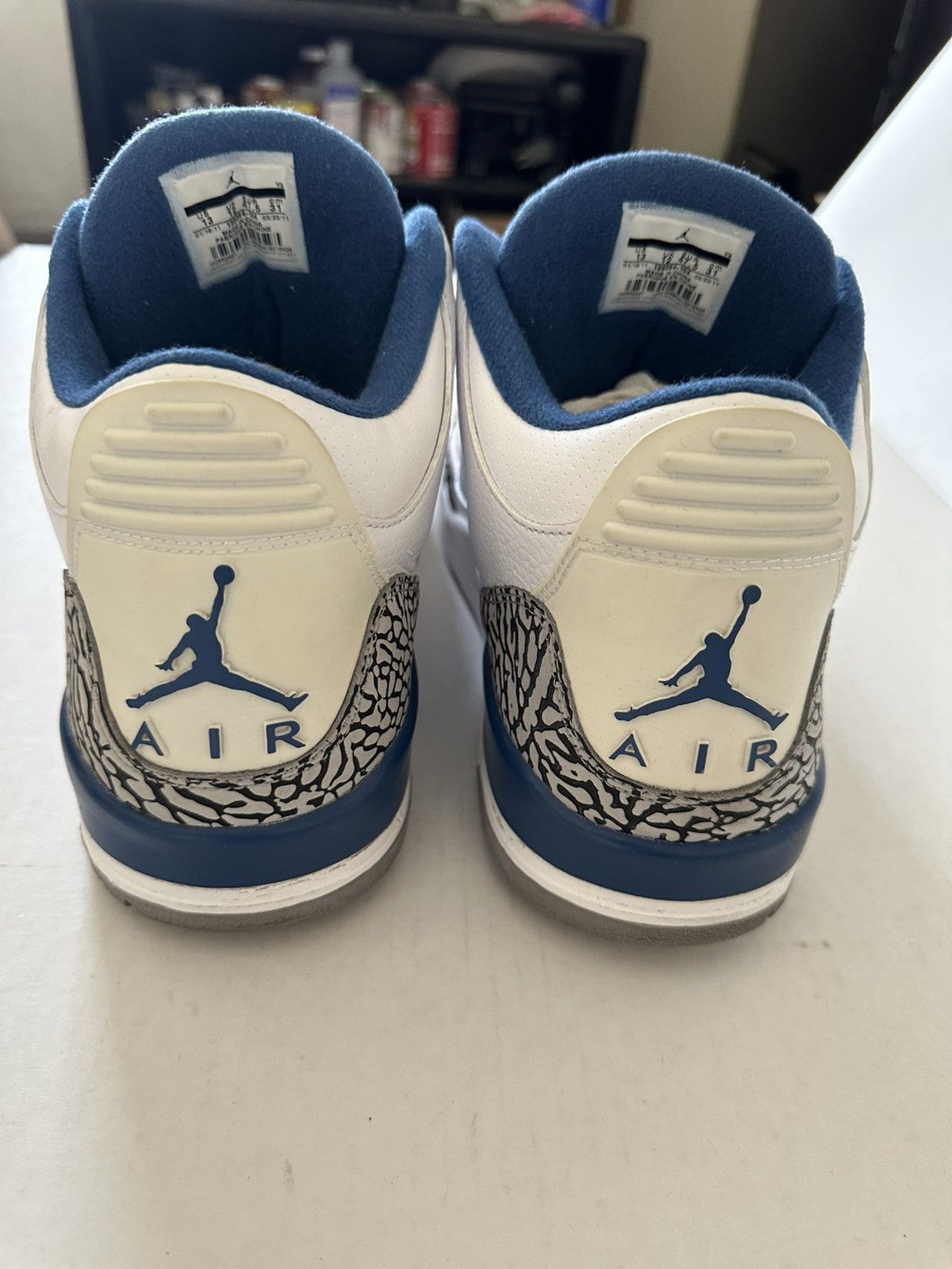 Jordan Brand Jordan 3 White True Blue 2011 Size US 13 / EU 46 - 4 Thumbnail
