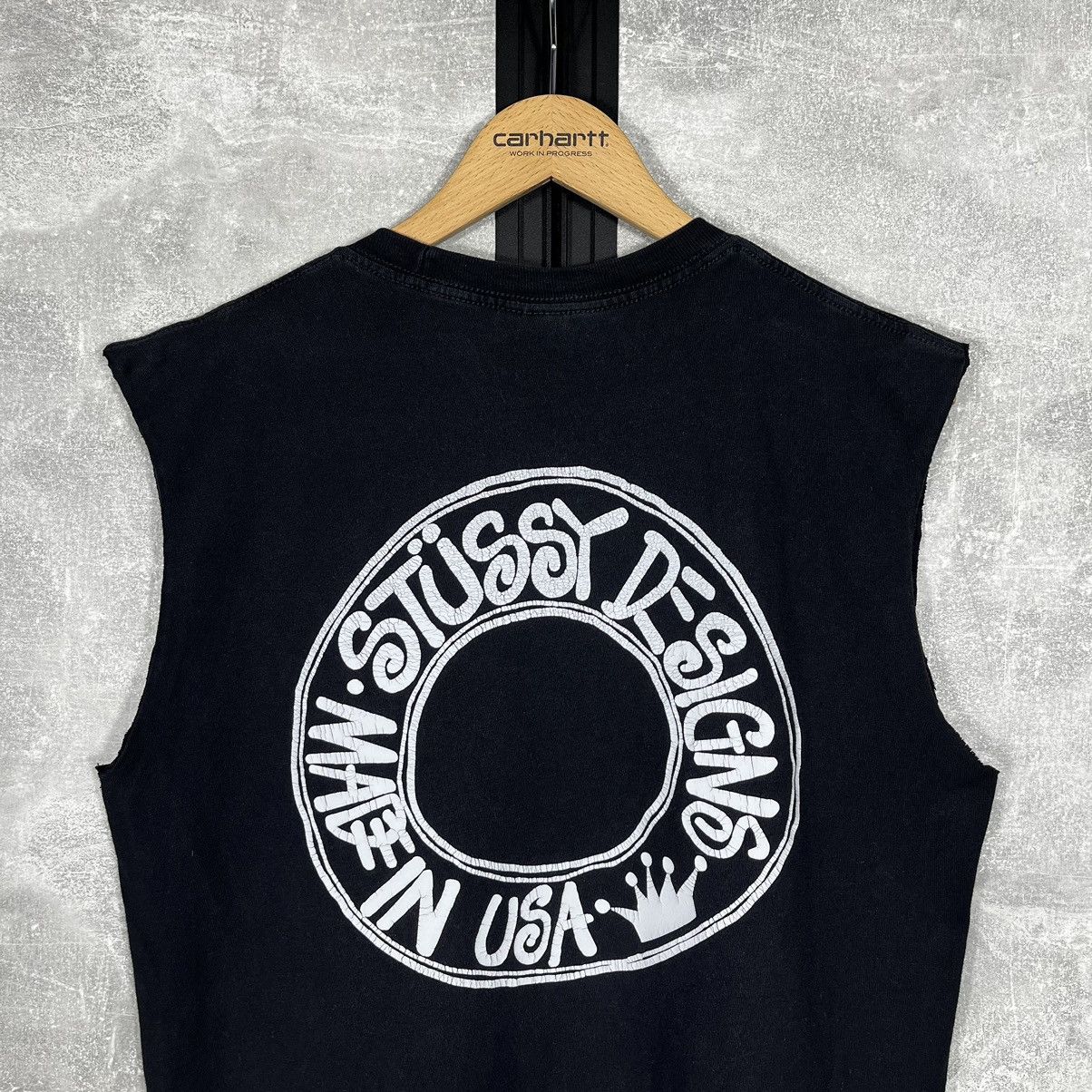 Stussy Stussy Tank Top Big Logo Vintage T-shirt Tee Rare Black USA Size US M / EU 48-50 / 2 - 3 Thumbnail