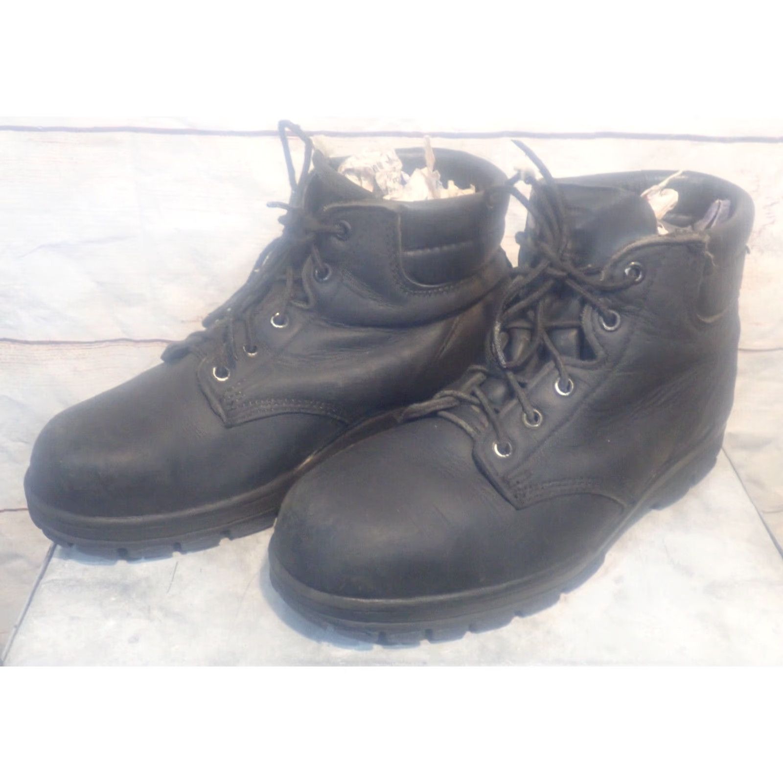 Vintage VINTAGE Bates Durashock Military Duty Work Boot Steel Toe Black Leather Mens 8 90s Size US 8 / IT 38 - 3 Thumbnail
