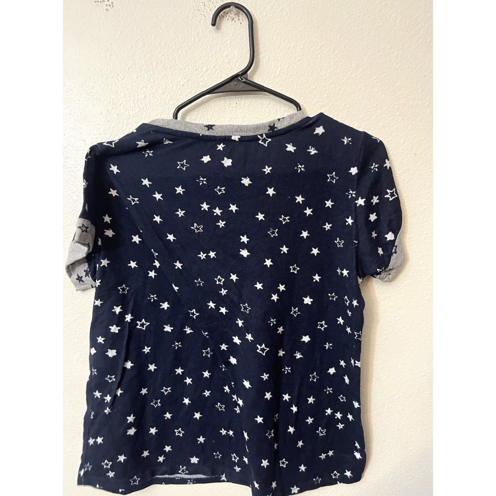 Lucky Brand Lucky Brand Pajama Top Women M Navy Blue Stars Short Sleeve Sleepwear Size M / US 6-8 / IT 42-44 - 3 Thumbnail