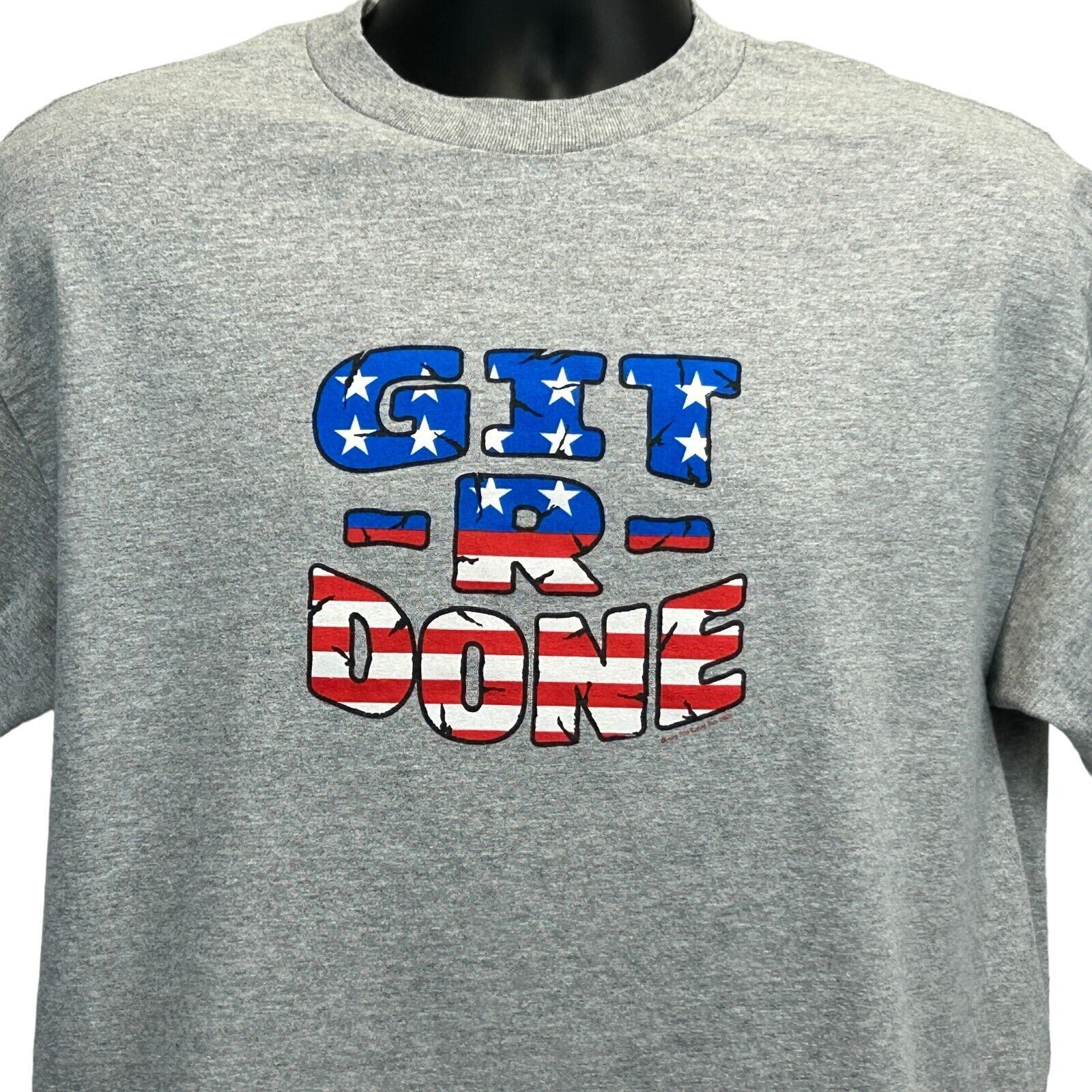 Vintage Vintage Y2Ks Larry the Cable Guy Git R Done T Shirt Gray L Size US L / EU 52-54 / 3 - 8 Thumbnail