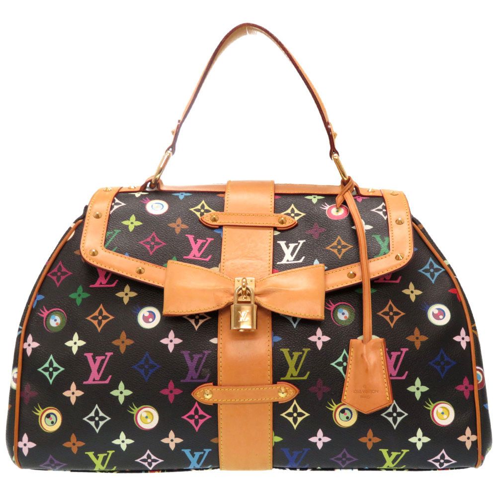 image of Louis Vuitton Monogram Multicolor Sack Retro Gm Handbag Takashi Murakami Noir Black, Women's