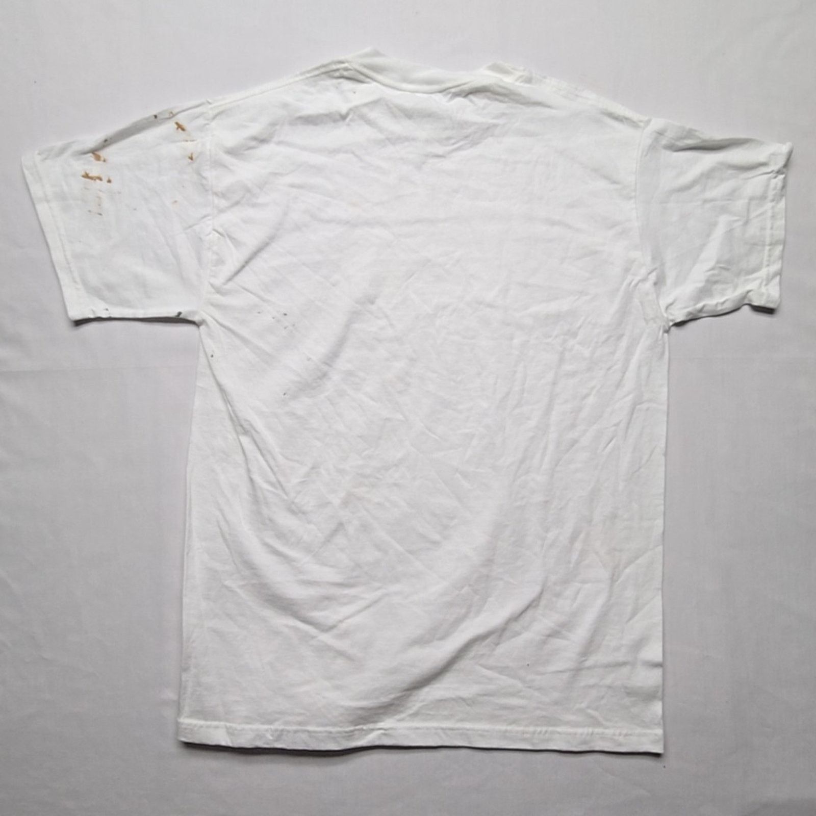 Jerzees Vintage Blank Jerzees White T-Shirt Mens M Stained Tee 90s Size US M / EU 48-50 / 2 - 5 Thumbnail